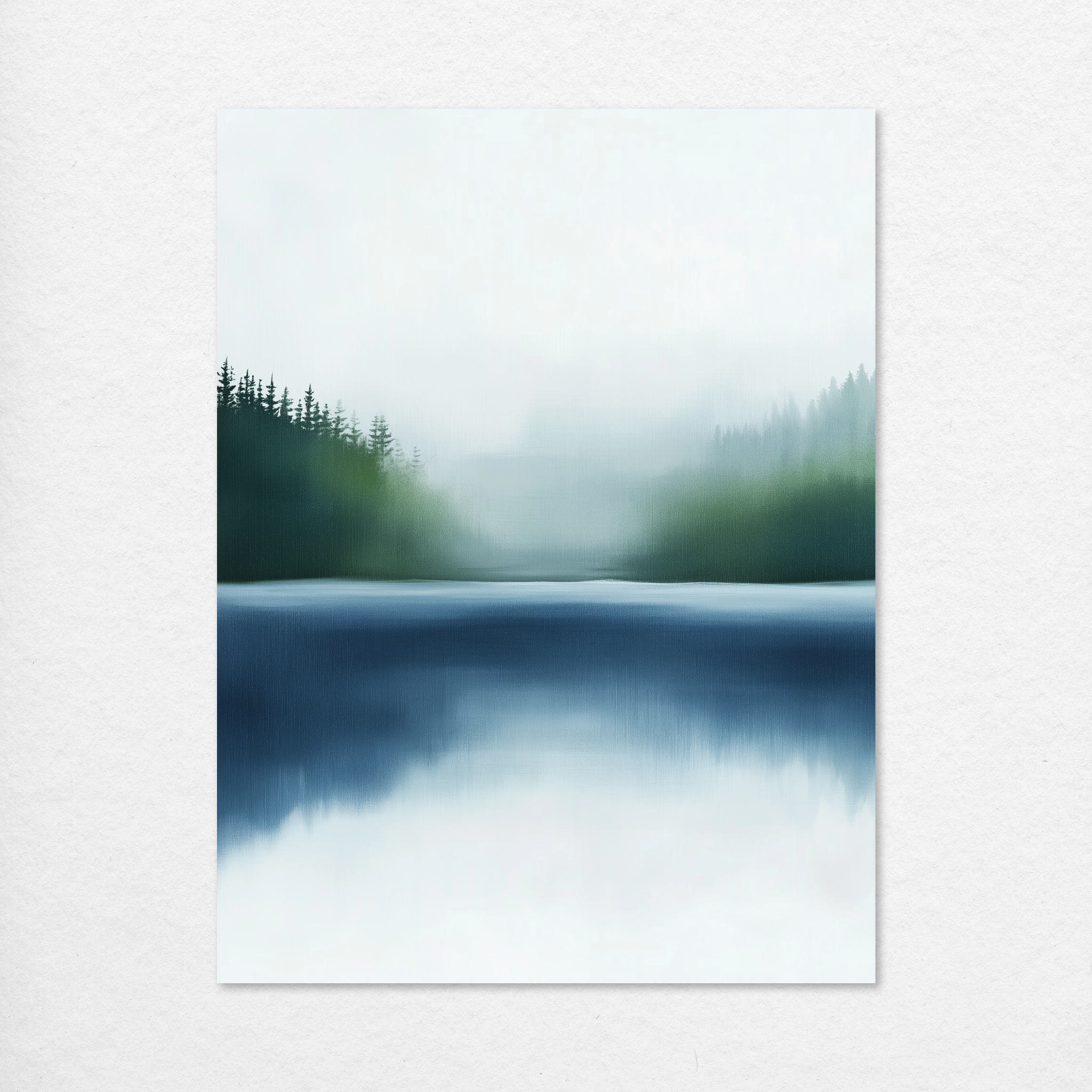 Misty Lake Reflection