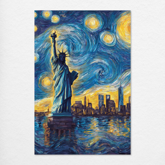 Liberty Beneath a Starry Night