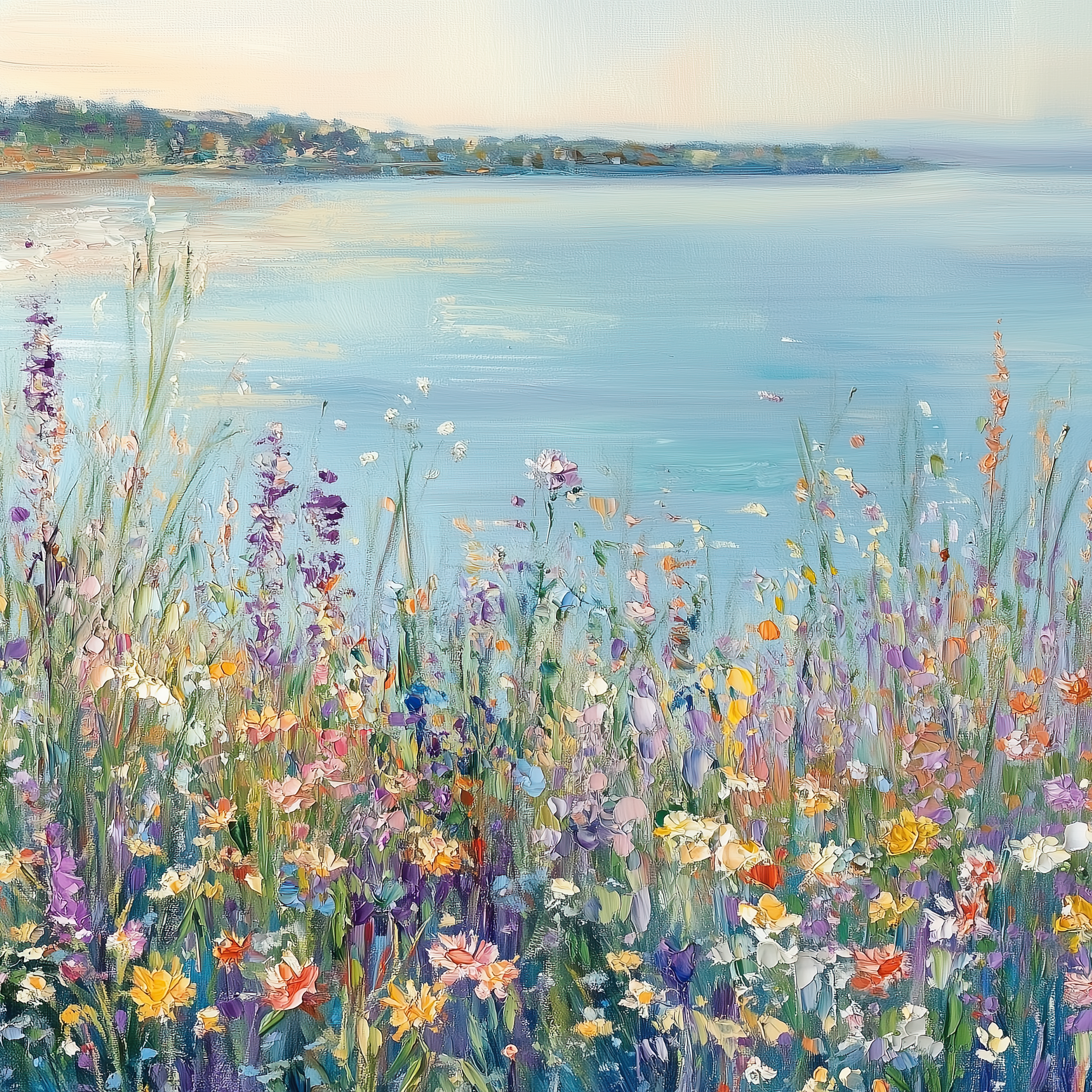 Landscape hand-painted wall art collection
