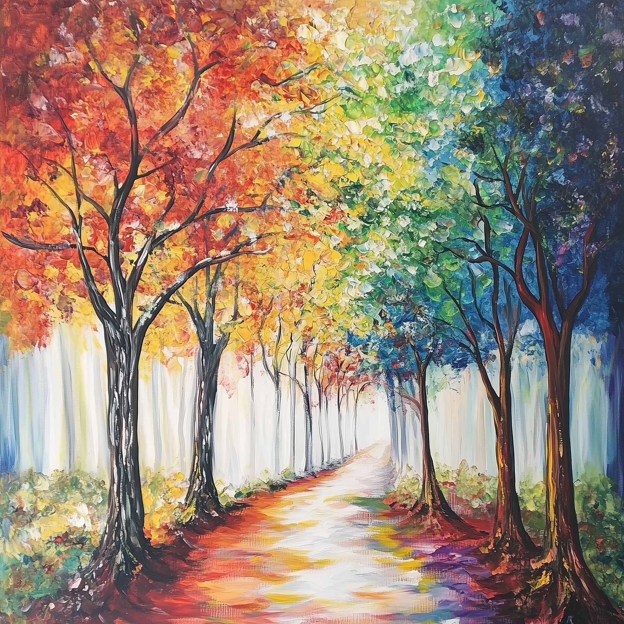 Scenery hand-painted wall art collection