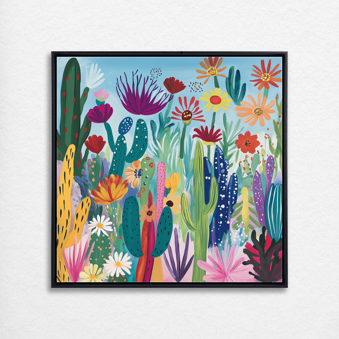 D0001-desert-flower-garden-hand-painted-wall-art_00_1x1-square-frame-black.psd