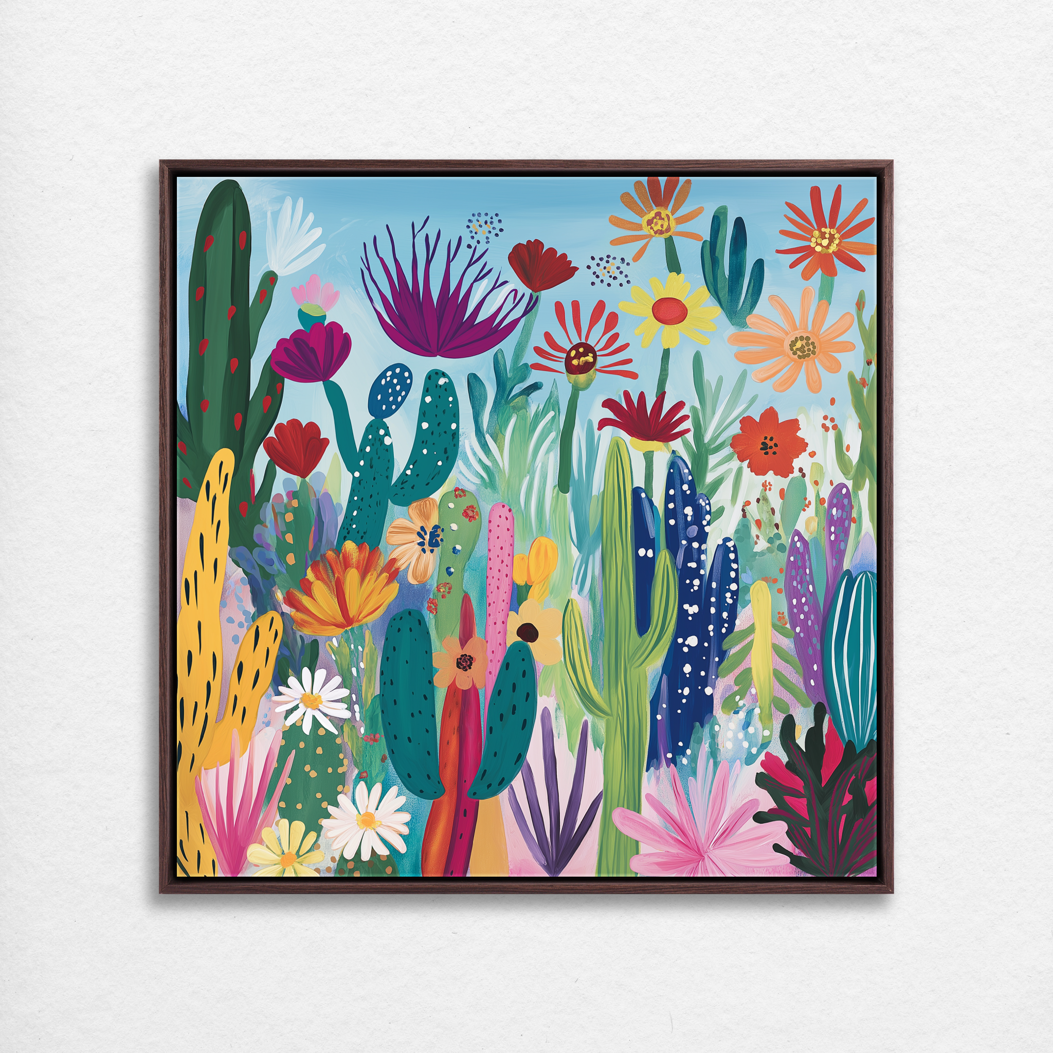 D0001-desert-flower-garden-hand-painted-wall-art_00_1x1-square-frame-walnut.psd