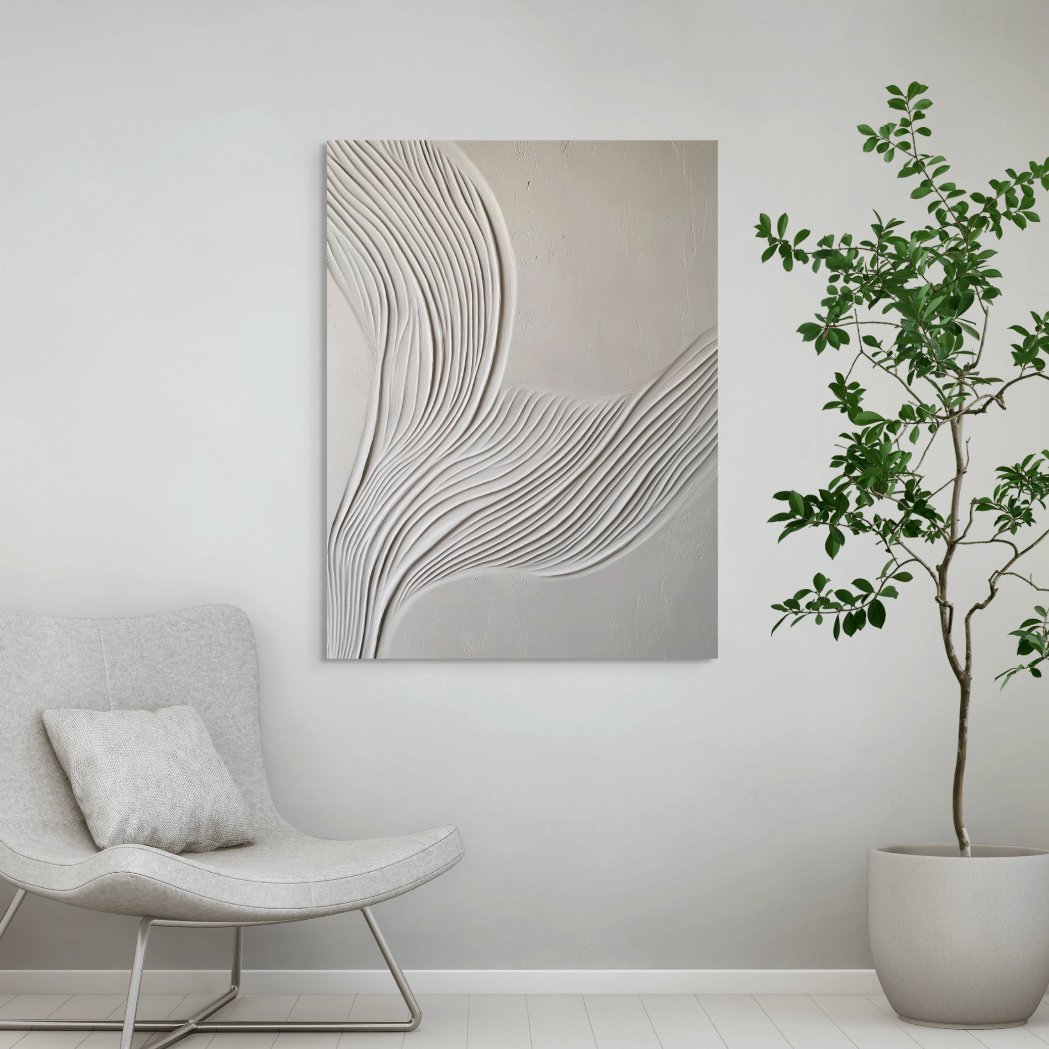 D0014-mermaid-fossil-hand-painted-wall-art-office-room-image