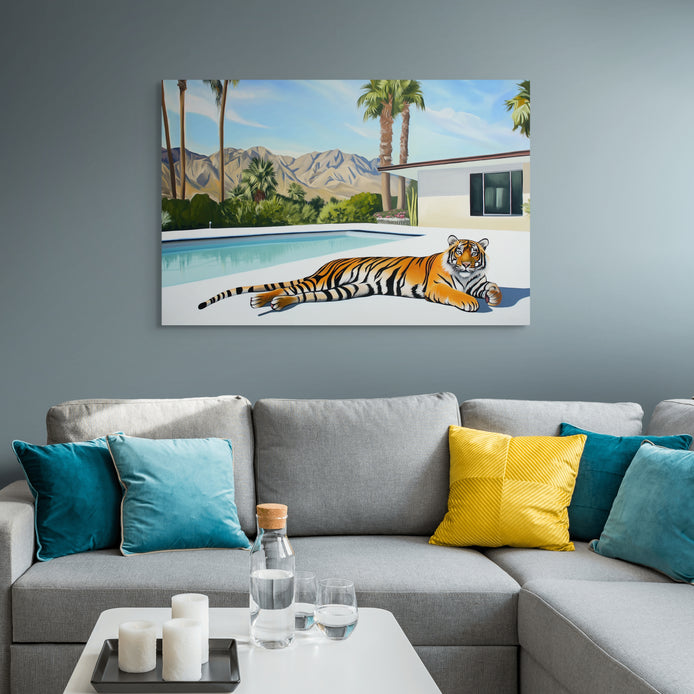D0016-lazy-lounge-hand-painted-wall-art-living-room-image
