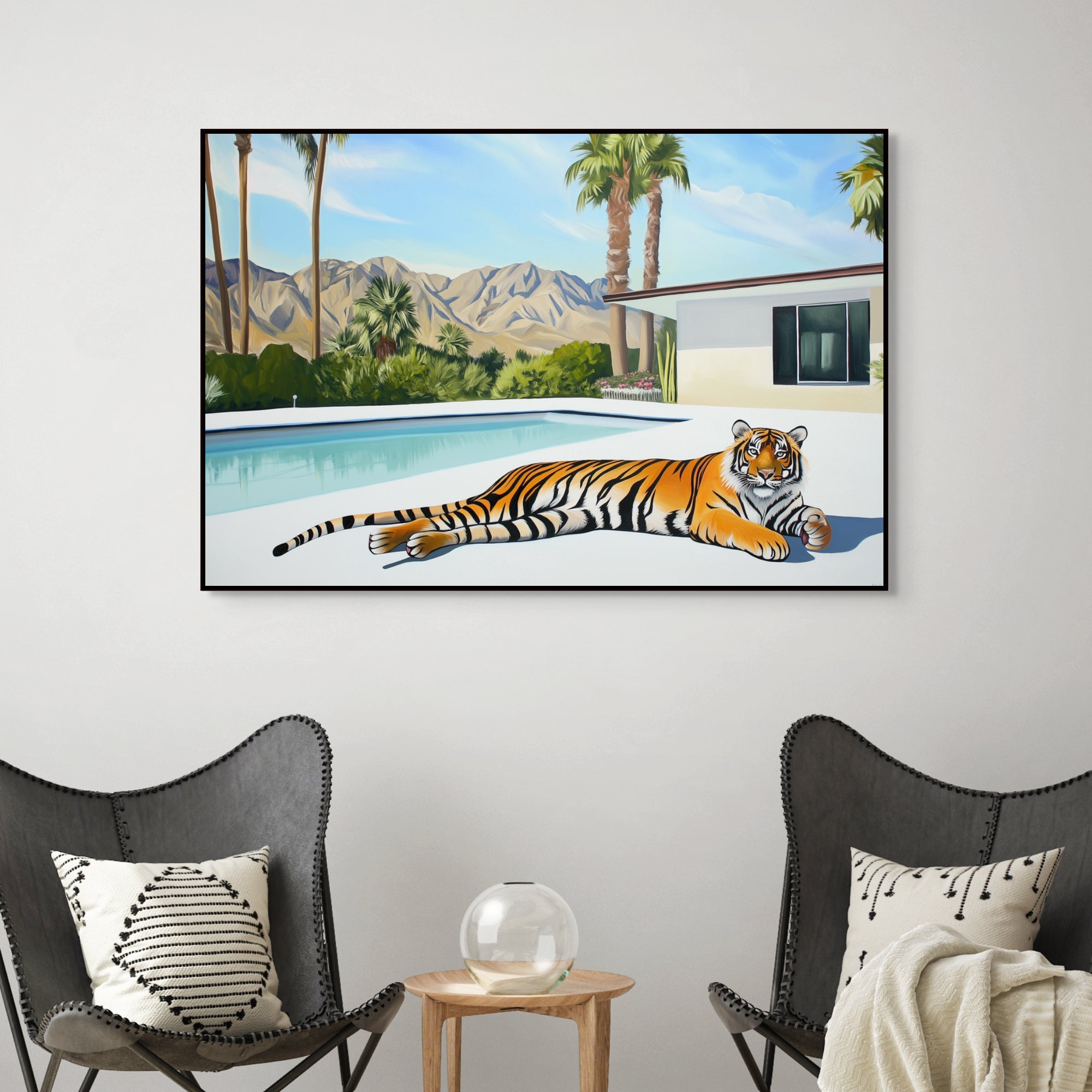 D0016-lazy-lounge-hand-painted-wall-art-lounge-room-image-room-f-black