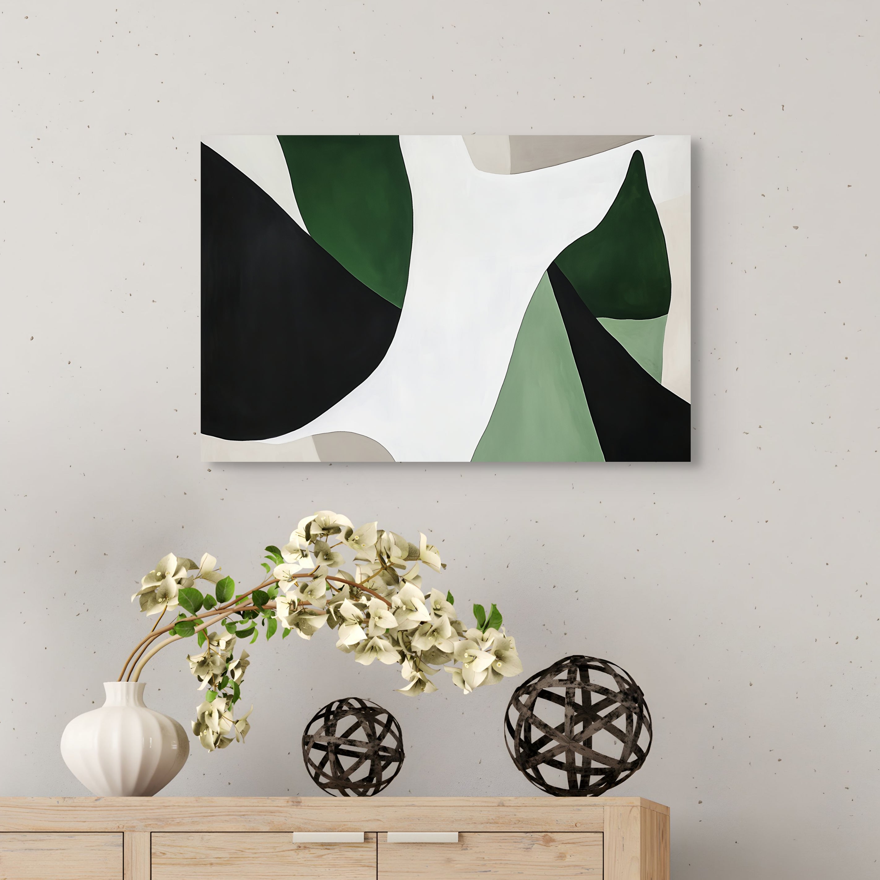 D0024-camouflaged-canopy-hand-painted-wall-art-hallway-room-image