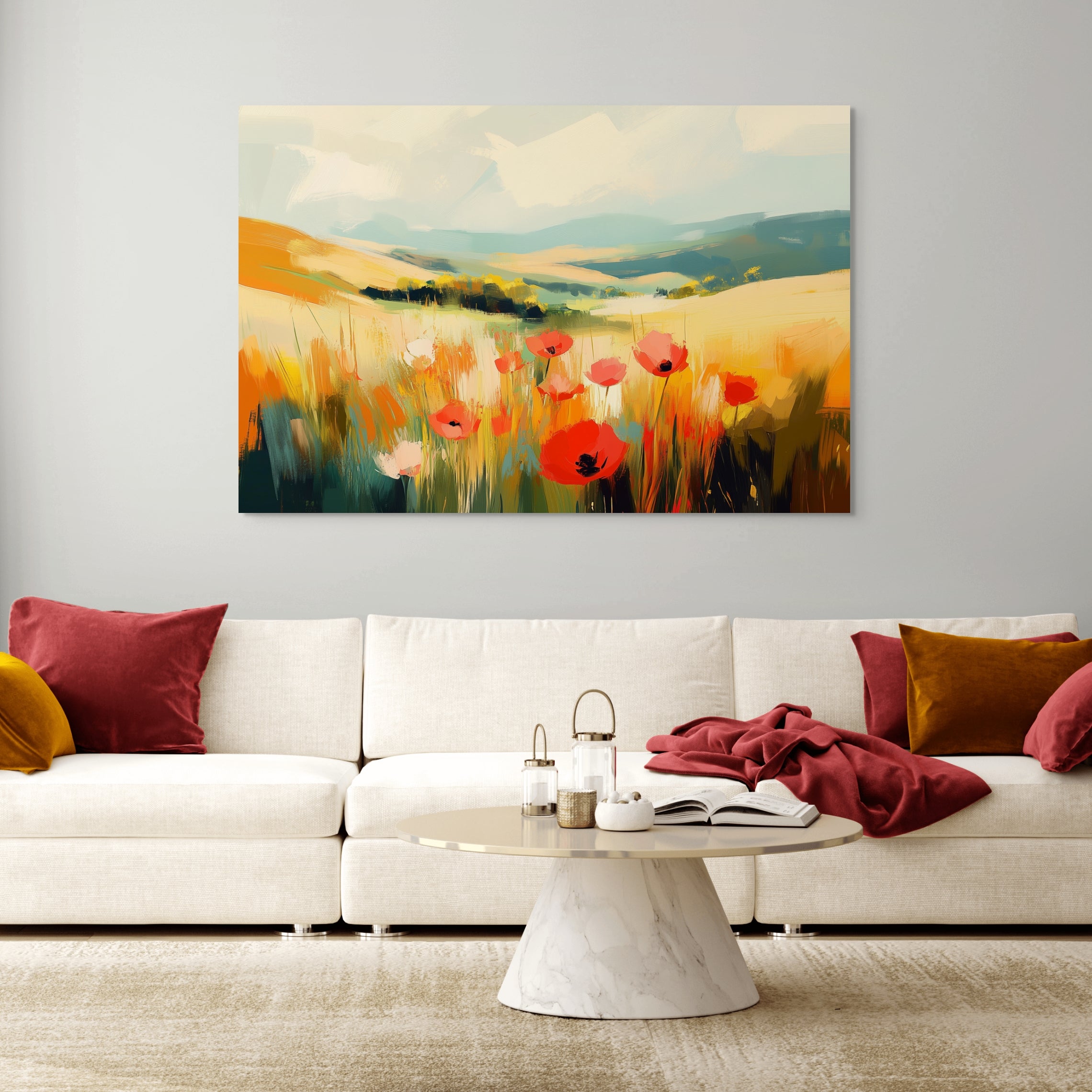 D0036-blooming-poppies-hand-painted-wall-art-living-room-image