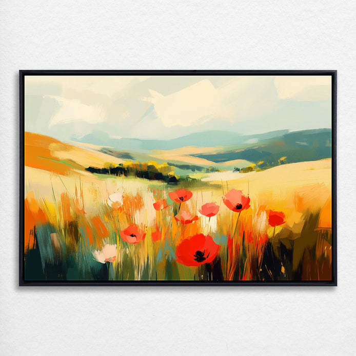 D0036-blooming-poppies-hand-painted-wall-art-horizontal_18_3x2-horizontal-frame-black.psd