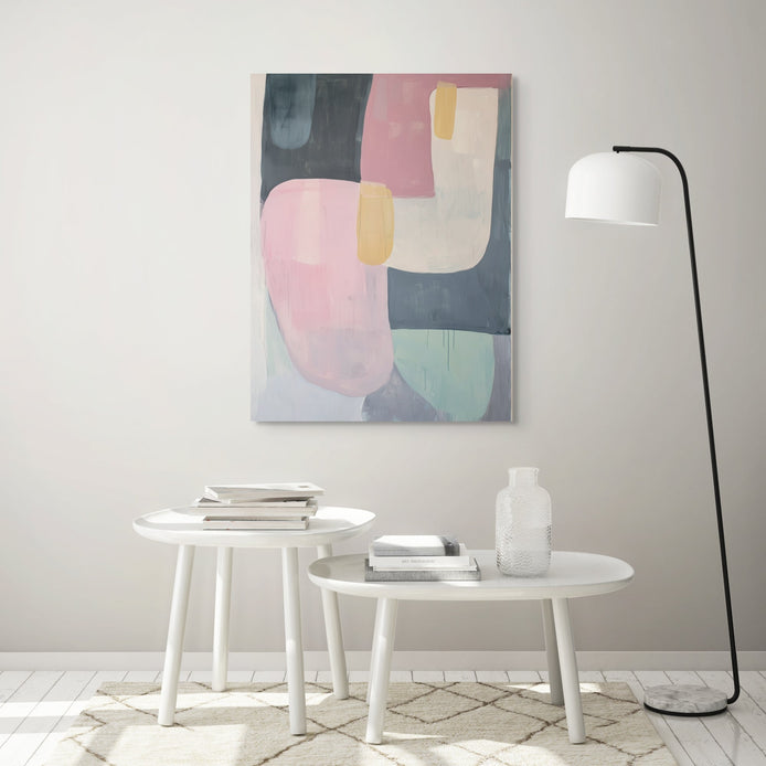 D0088-pink-lemonade-hand-painted-wall-art-office-room-image