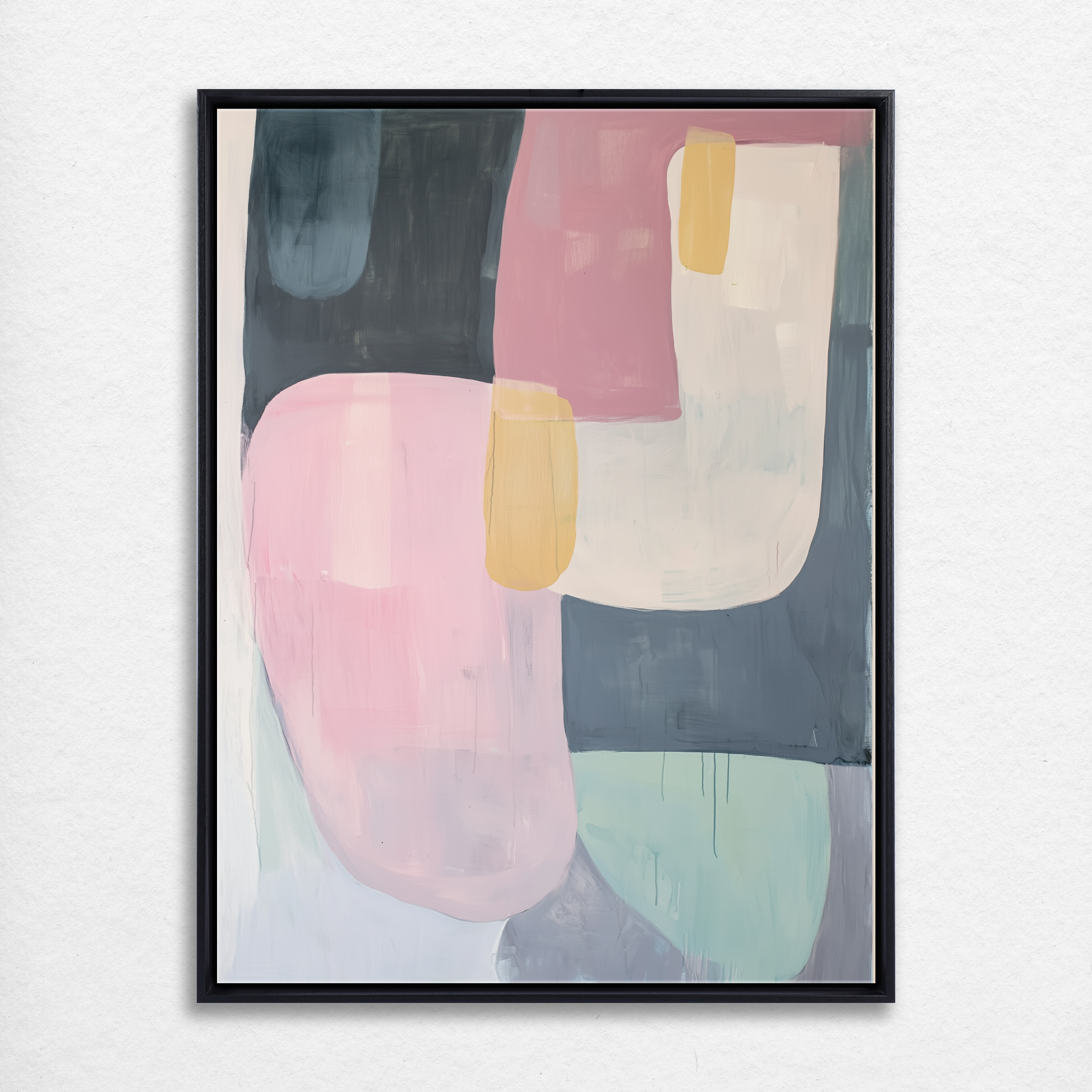 D0088-pink-lemonade-hand-painted-wall-art_29_3x4-vertical-frame-black.psd