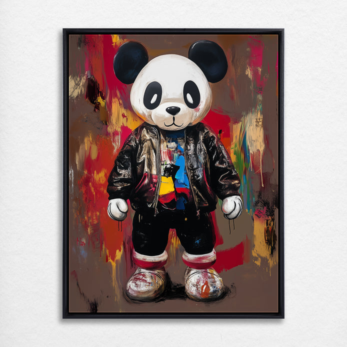 D0094-urban-panda-hand-painted-wall-art_32_3x4-vertical-frame-black.psd