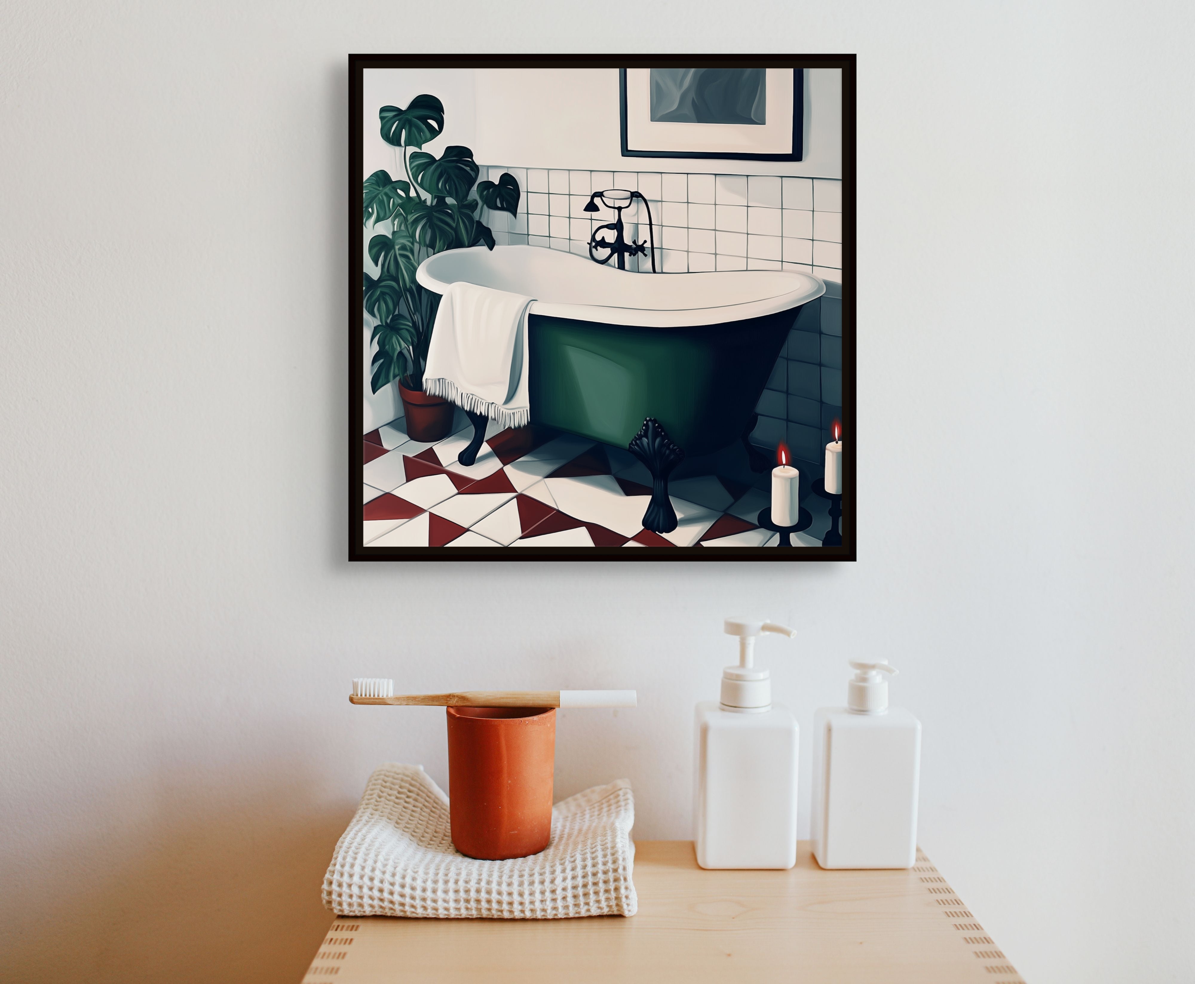 D0098-vintage-soak-hand-painted-wall-art-a-room-image-room-f-black