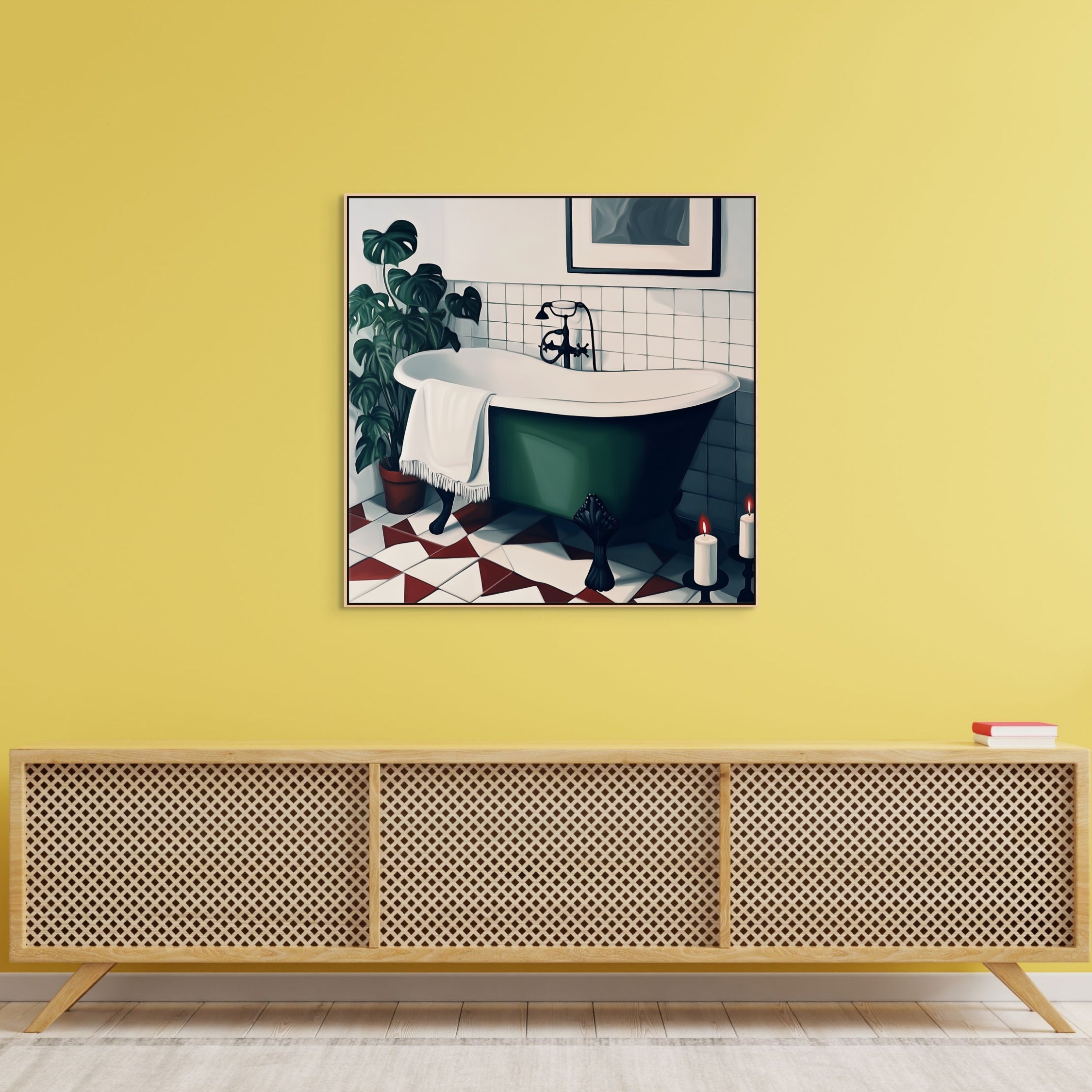 D0098-vintage-soak-hand-painted-wall-art-hallway-room-image-room-f-natural