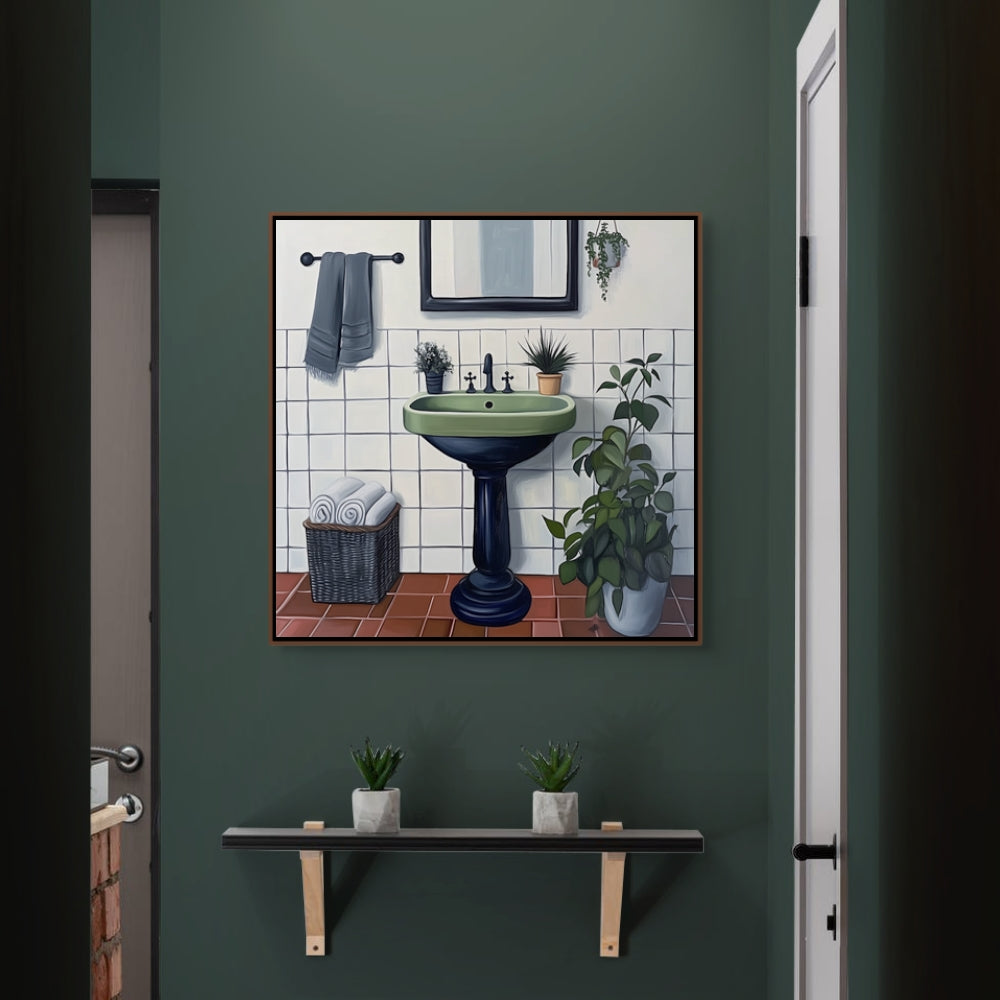 D0099-botanical-washroom-hand-painted-wall-art-hallway-room-image-room-f-walnut