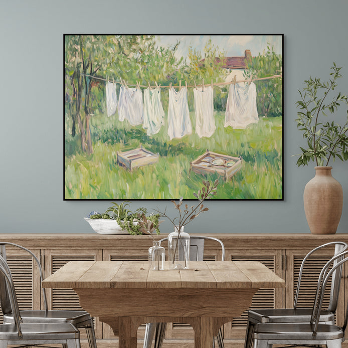 D0107-summer-breeze-hand-painted-wall-art-dining-room-image