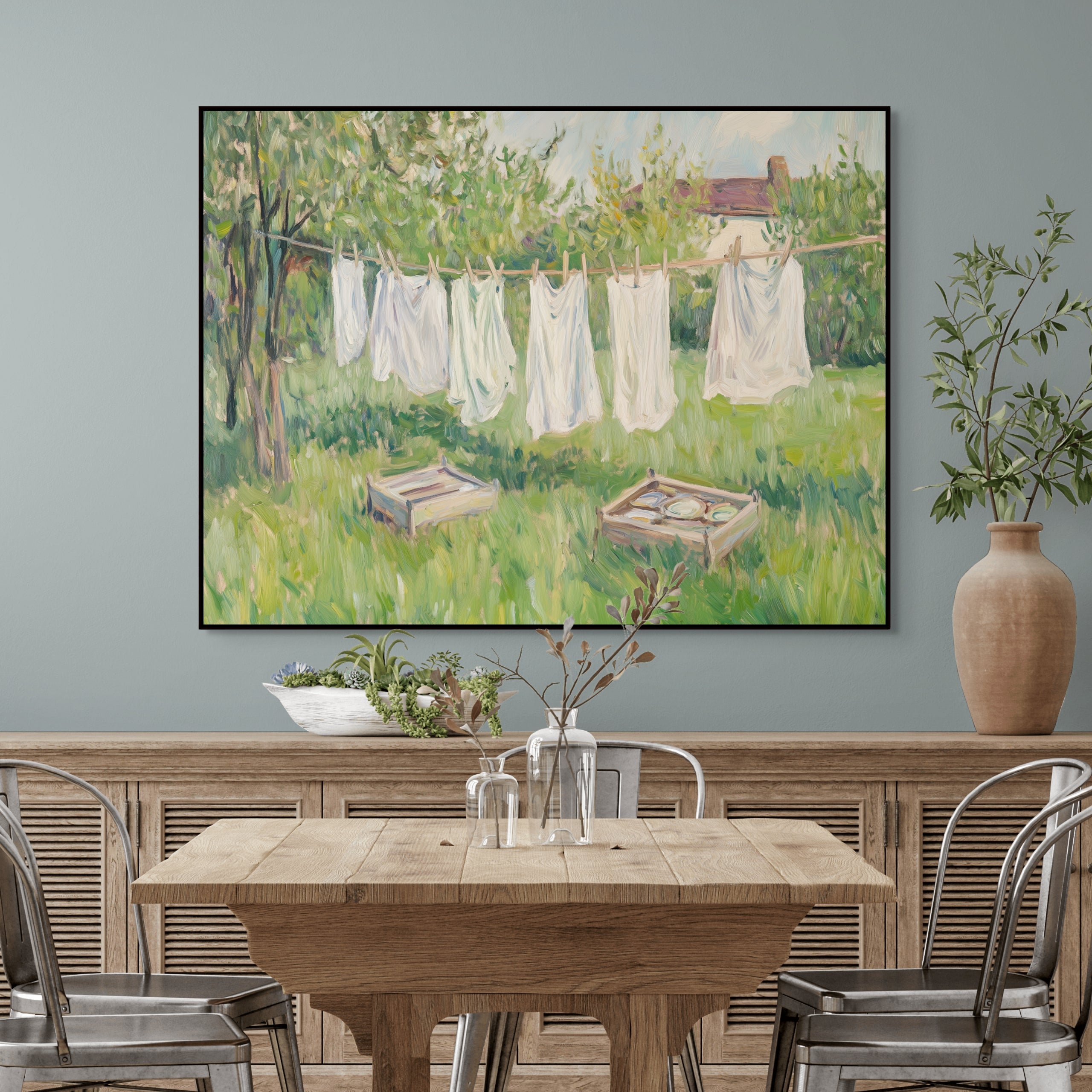 D0107-summer-breeze-hand-painted-wall-art-dining-room-image