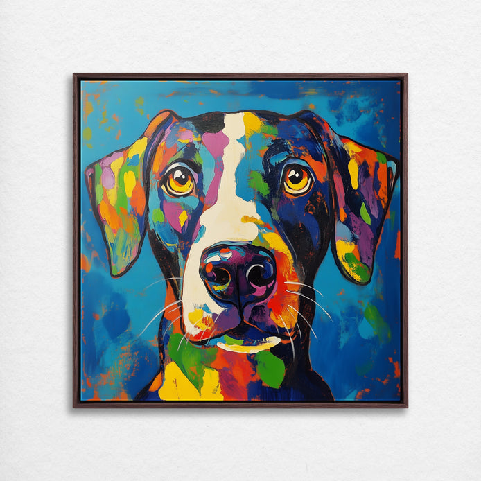D0112-kaleidoscope-hound-hand-painted-wall-art_22_1x1-square-frame-walnut.psd