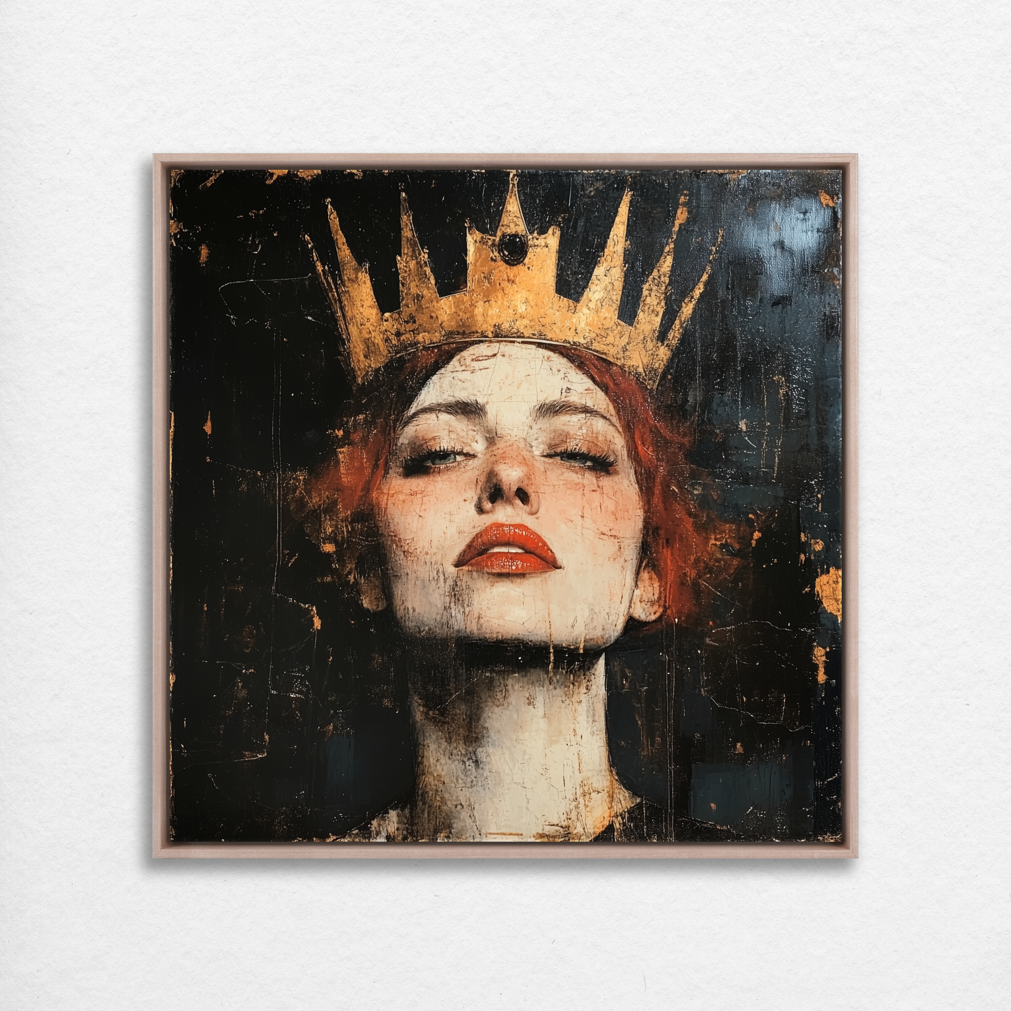 D0113-crowned-resilience-hand-painted-wall-art_23_1x1-square-frame-natural.psd
