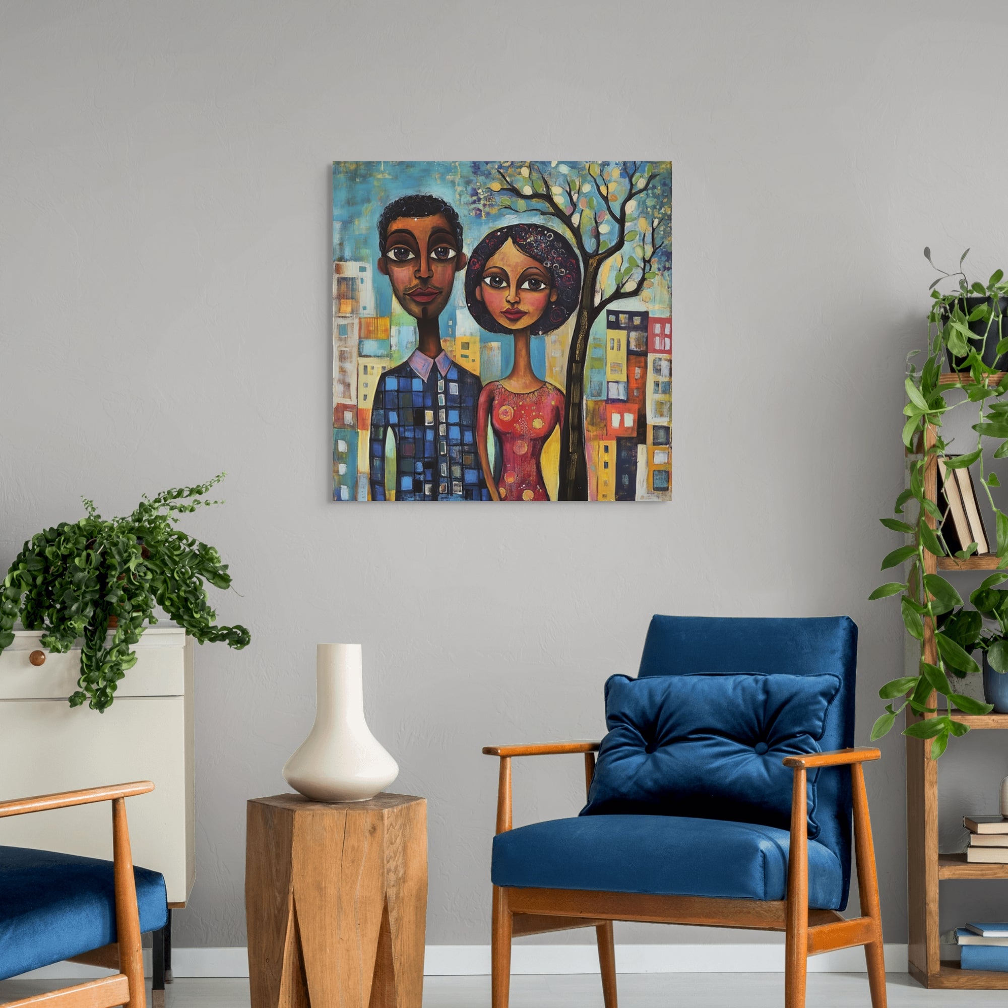 D0115-whimsical-pair-hand-painted-wall-art-living-room-image