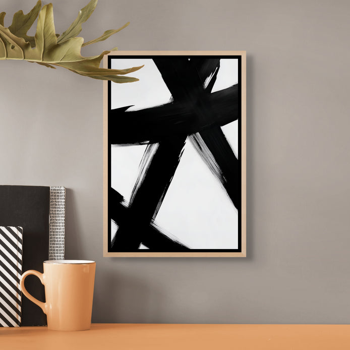 D0118-monochrome-intersection-hand-painted-wall-art-office-room-image