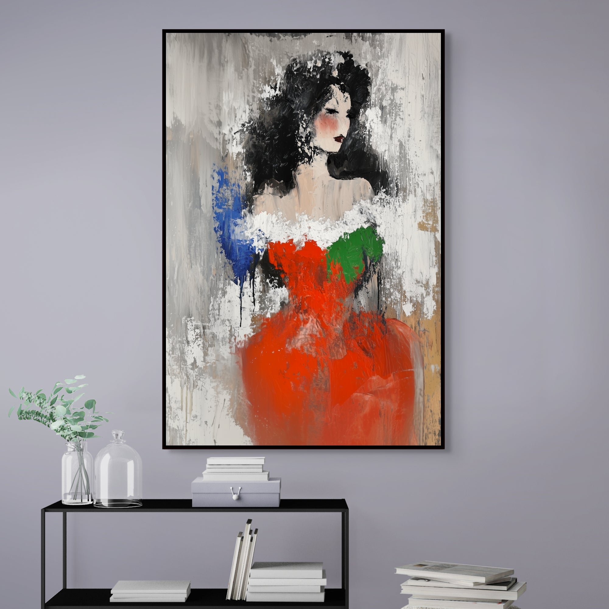 D0122-scarlet-elegance-hand-painted-wall-art-hallway-room-image-room-f-black