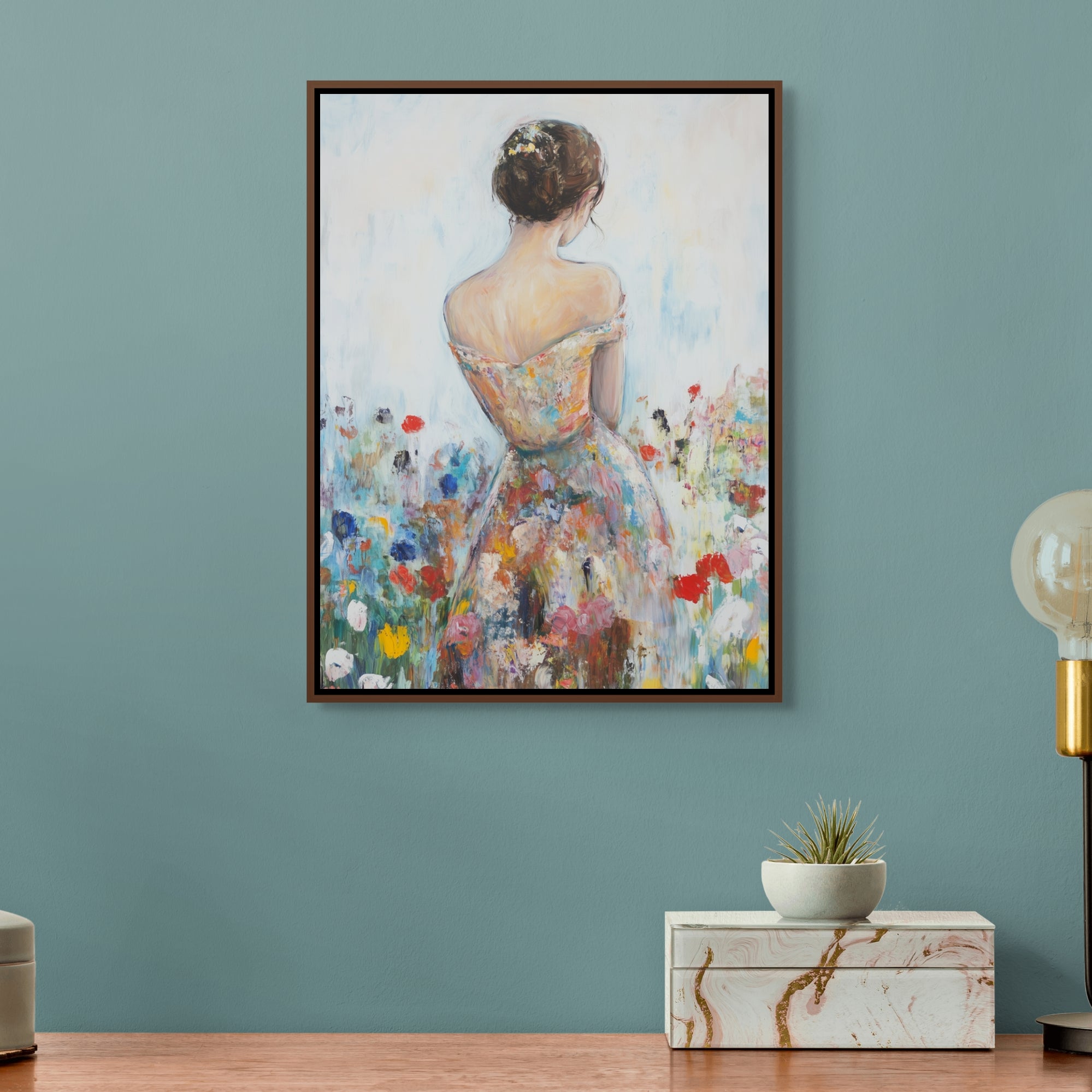 D0123-garden-whimsy-hand-painted-wall-art-office-room-image-room-f-walnut