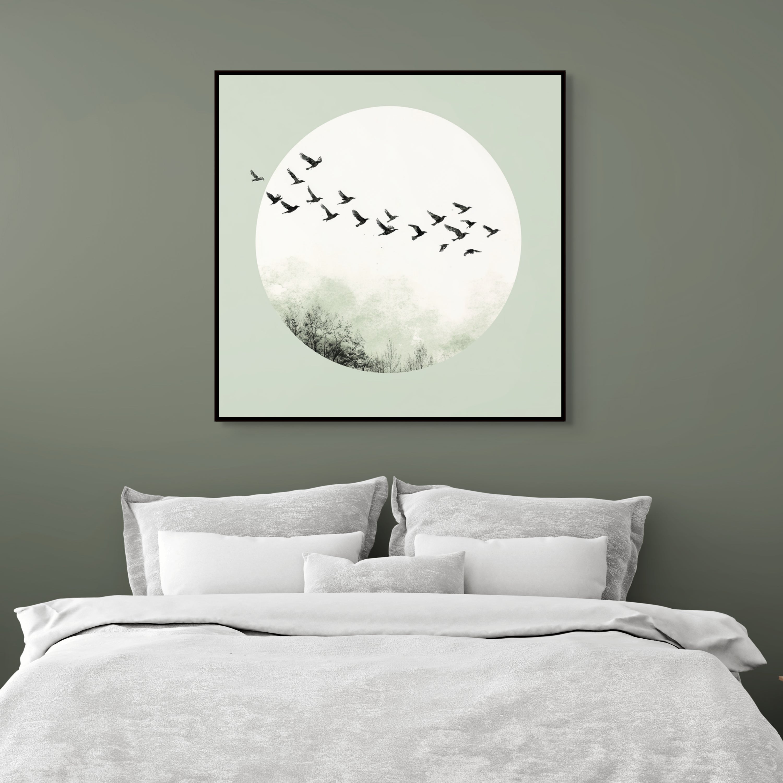 D0128-flight-of-unity-hand-painted-wall-art-bed-room-image-room-f-black