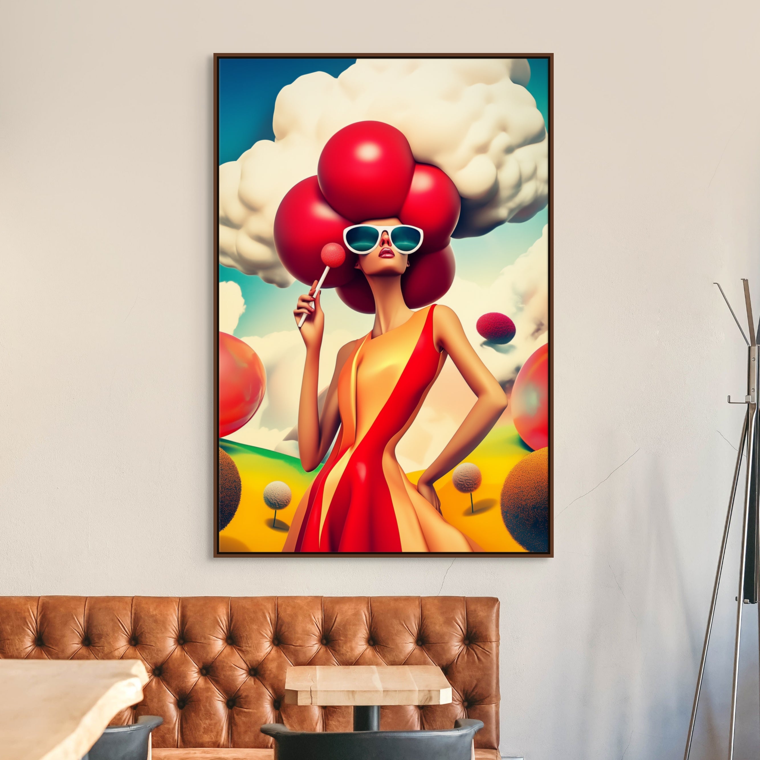 D0136-cherry-pop-hand-painted-wall-art-business-room-image-room-f-natural