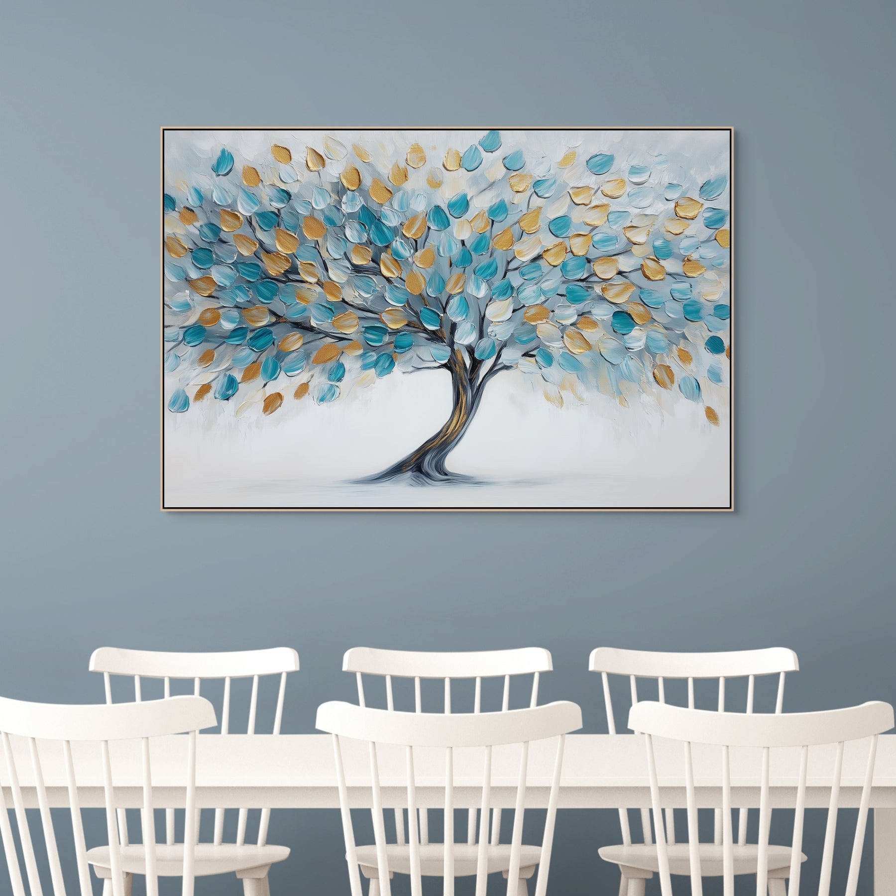 D0138-the-wishing-tree-hand-painted-wall-art-dining-room-image