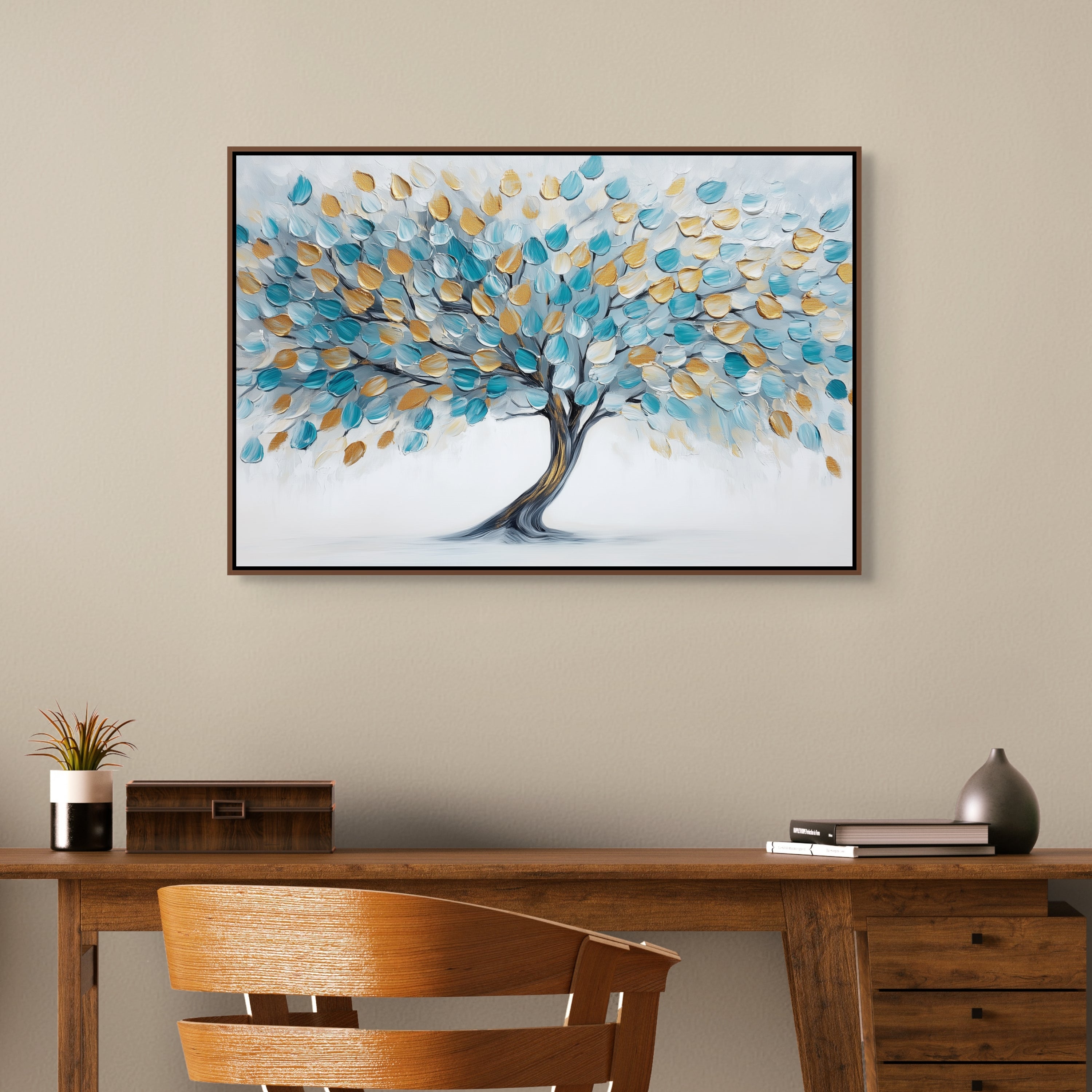 D0138-the-wishing-tree-hand-painted-wall-art-office-room-image-room-f-walnut