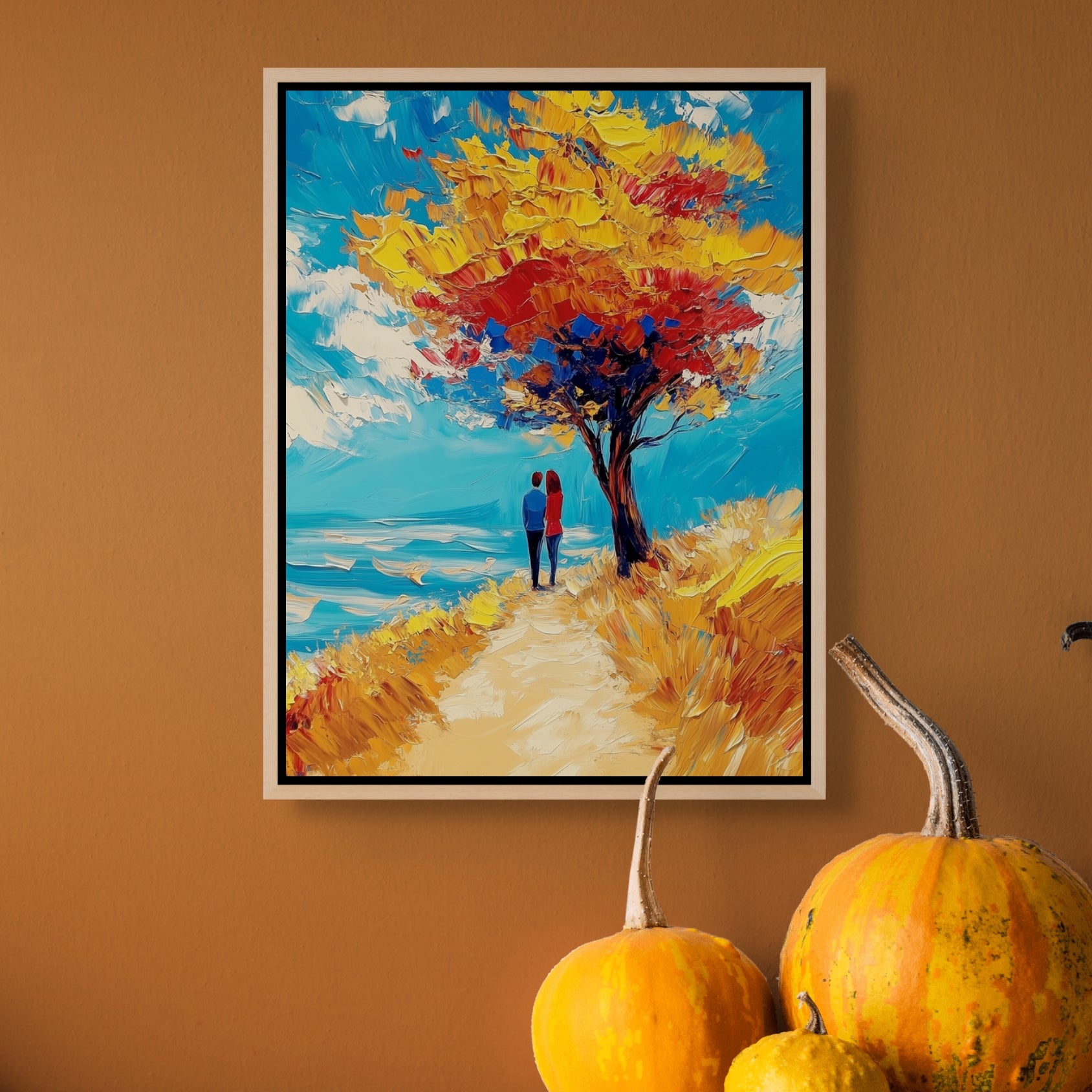 D0143-under-the-foliage-hand-painted-wall-art-kitchen-room-image-room-f-natural