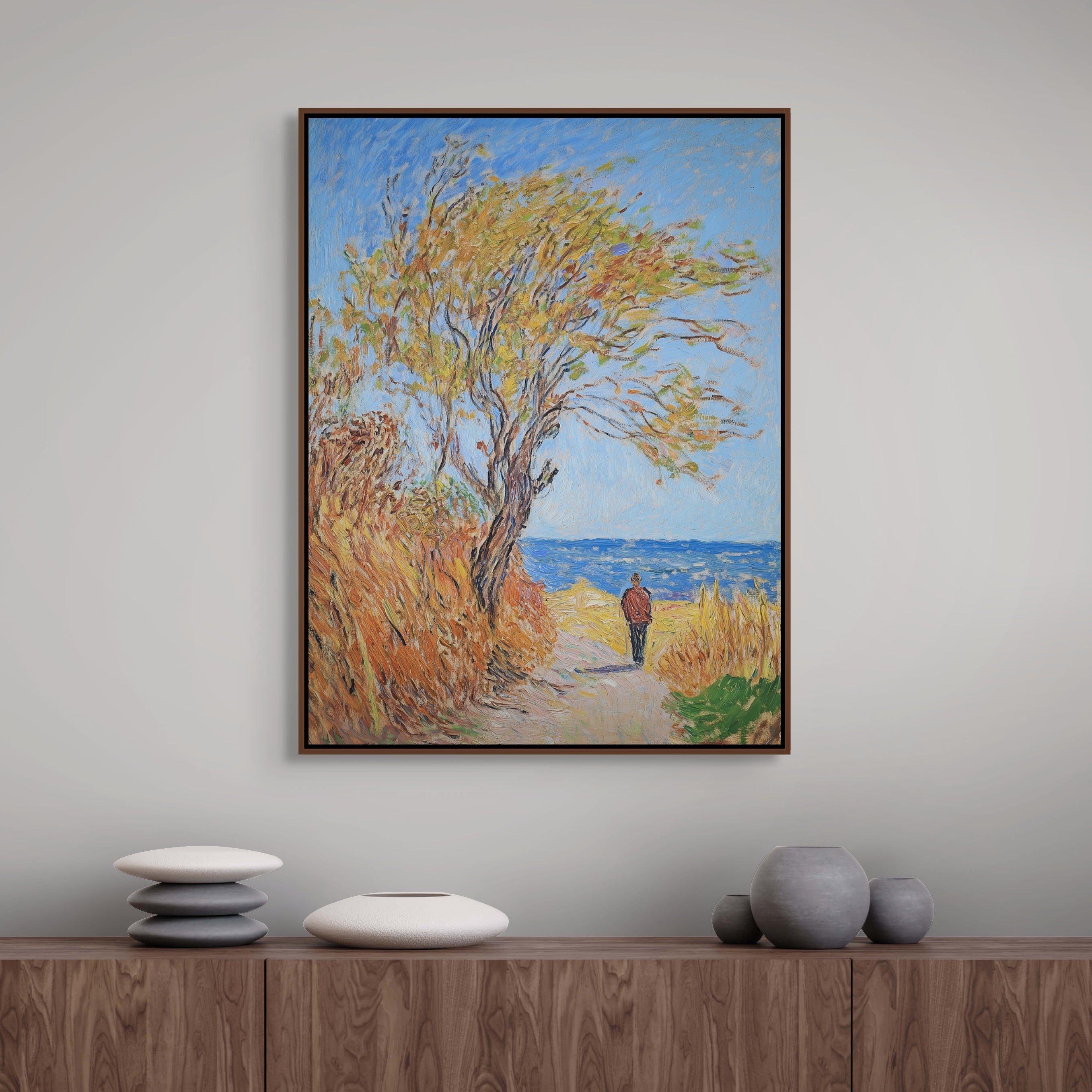 D0146-autumn-trails-hand-painted-wall-art-hallway-room-image-room-f-walnut