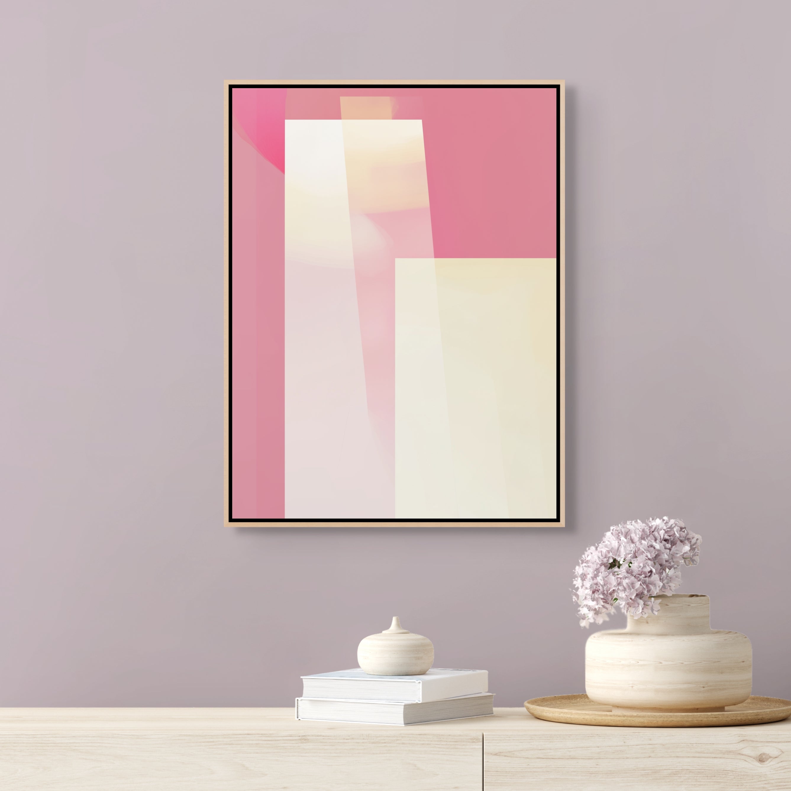 D0147-pink-perfume-hand-painted-wall-art-hallway-room-image-room-f-natural