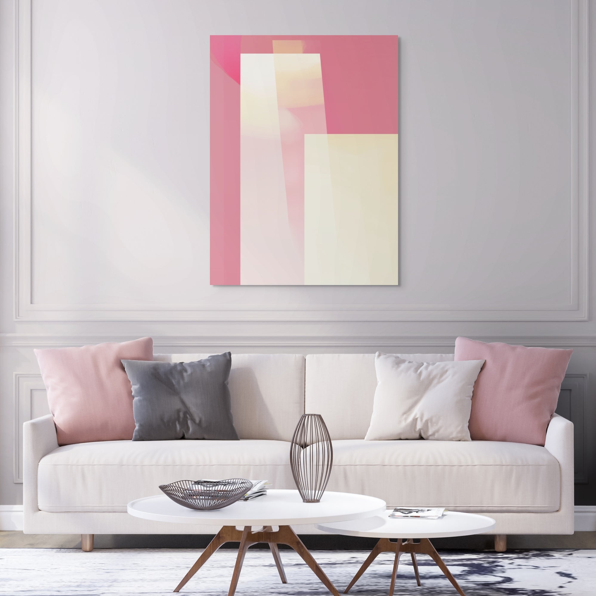 D0147-pink-perfume-hand-painted-wall-art-living-room-image-room-f-wrapped