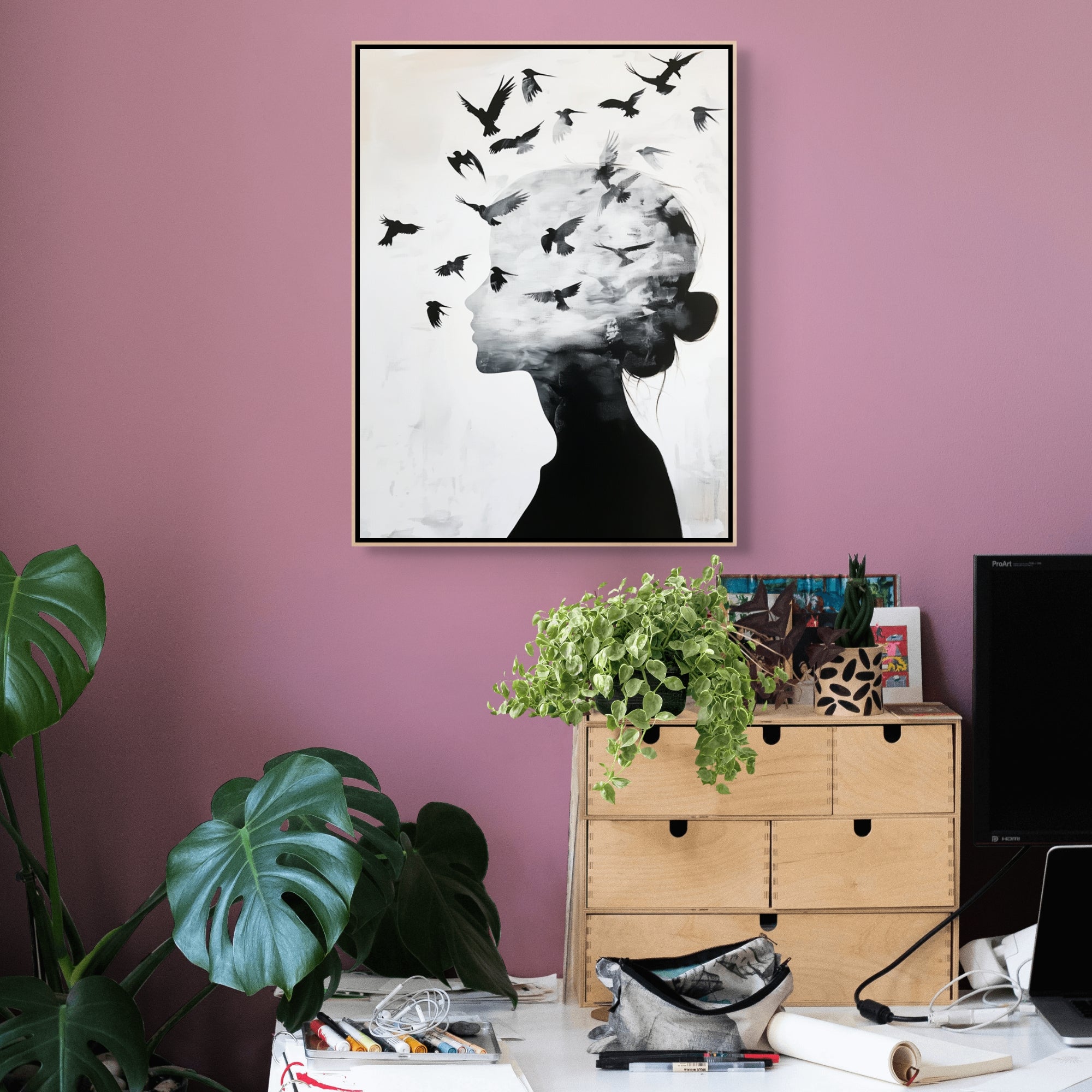 D0151-thoughts-unleashed-hand-painted-wall-art-office-room-image-room-f-natural
