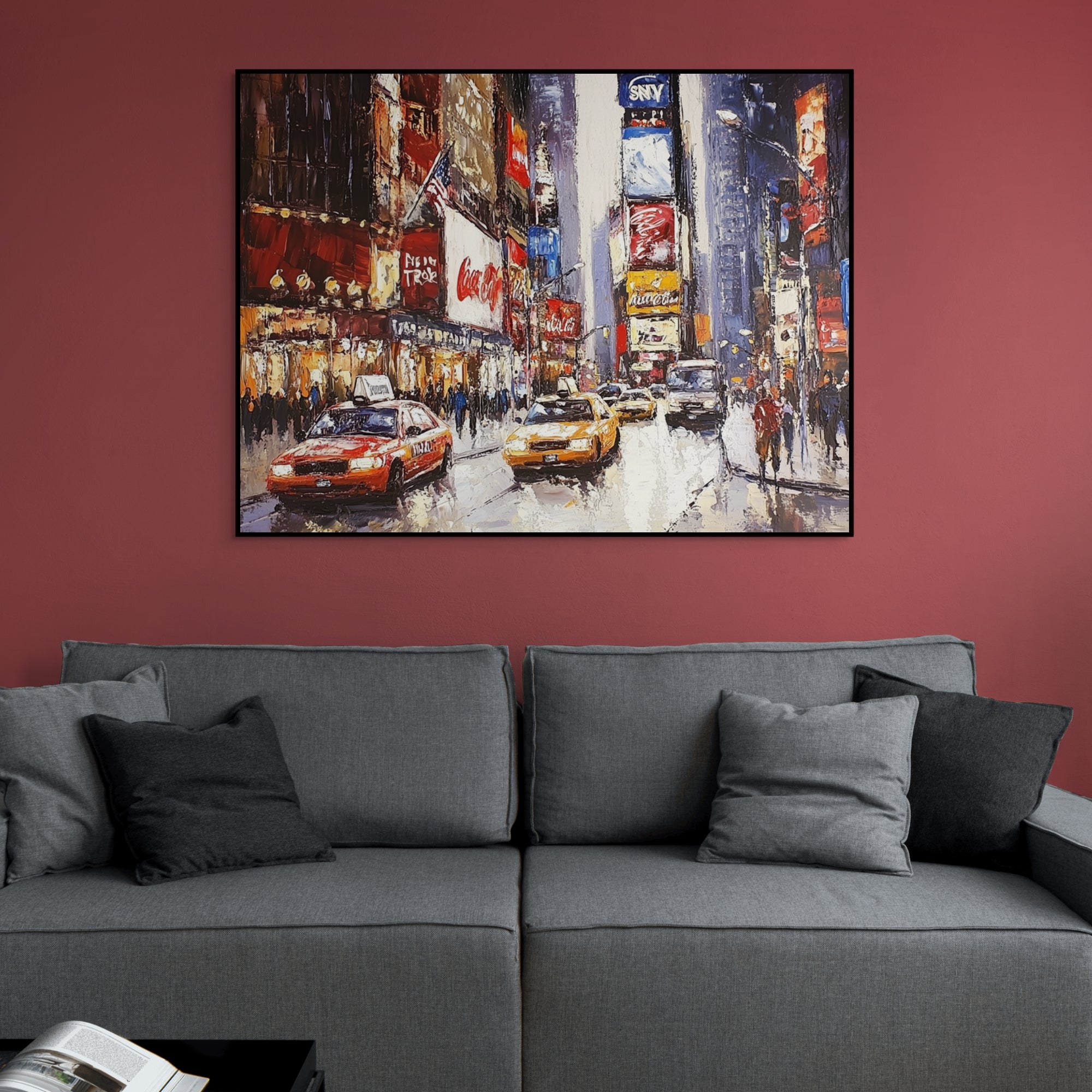 D0154-nightlife-hand-painted-wall-art-living-room-image
