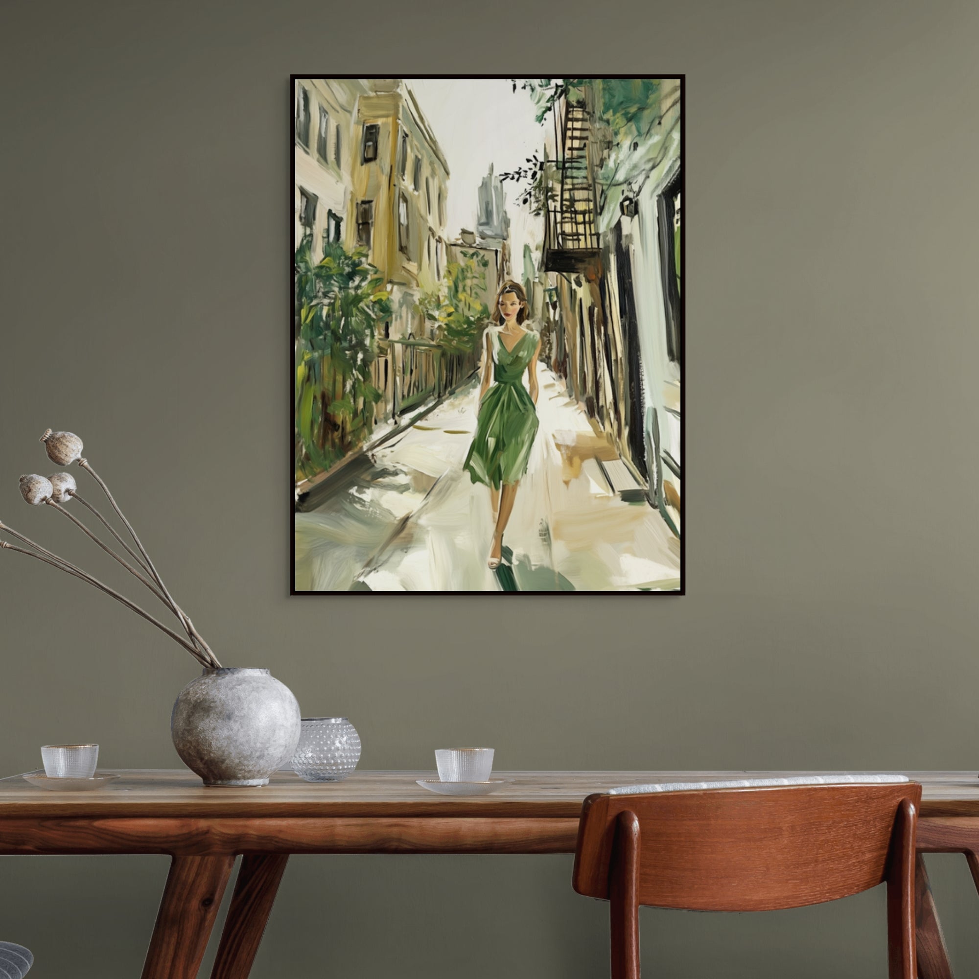 D0159-emerald-city-hand-painted-wall-art-dining-room-image-room-f-black