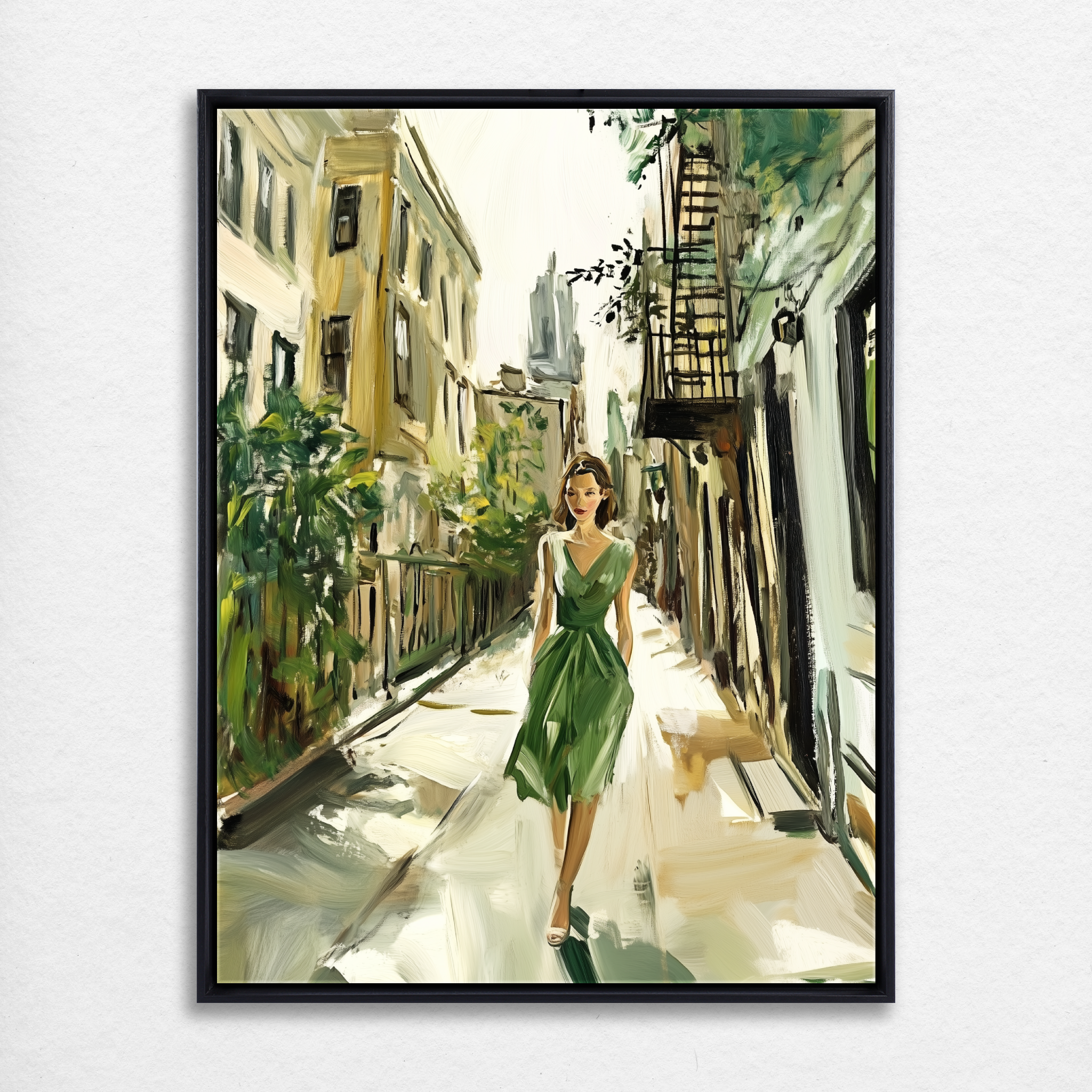 D0159-emerald-city-hand-painted-wall-art_53_3x4-vertical-frame-black.psd