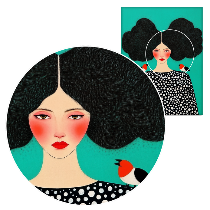 D0161-portrait-of-a-bird-lady-hand-painted-wall-art_2_3x4-vertical-zoom-image