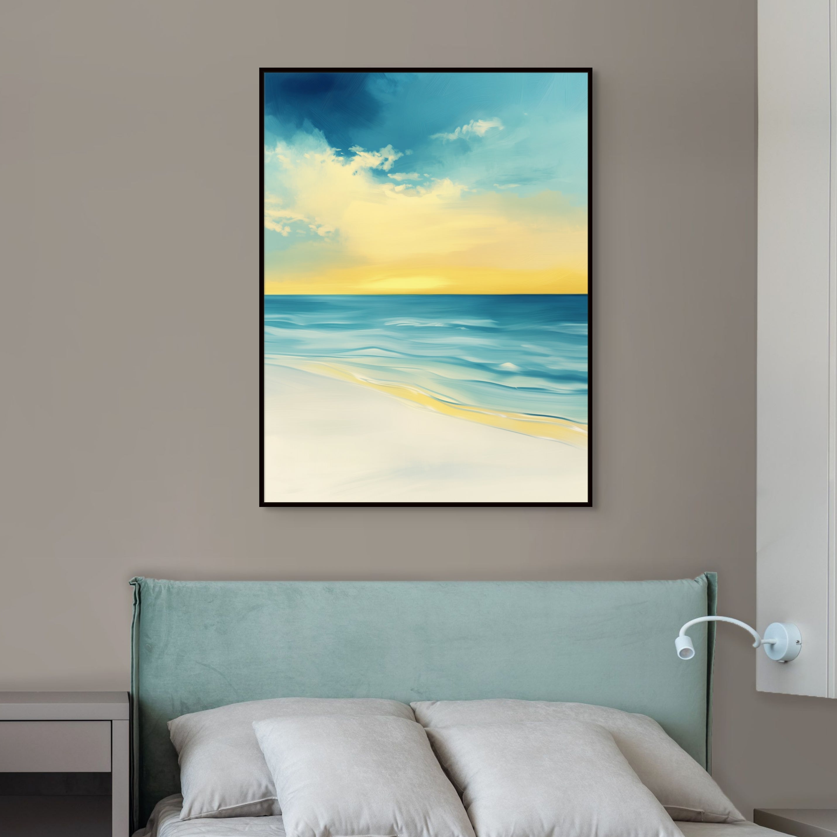 D0164-sunkissed-sea-hand-painted-wall-art-bed-room-image-room-f-black