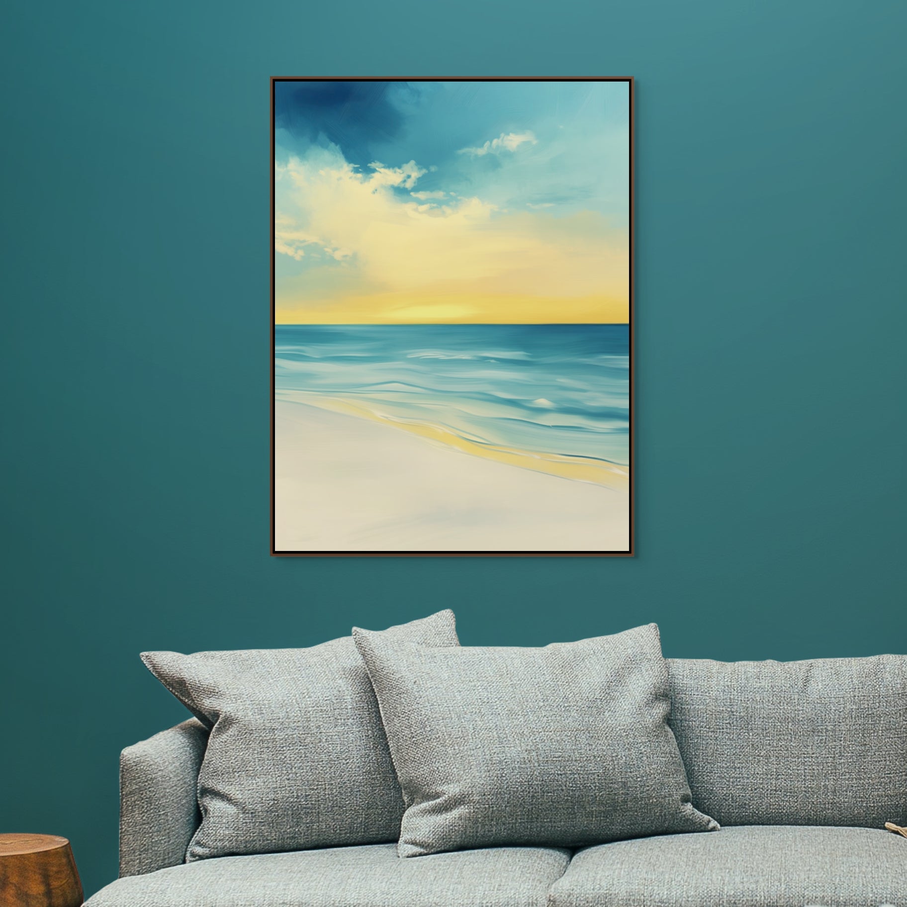 D0164-sunkissed-sea-hand-painted-wall-art-lounge-room-image-room-f-walnut