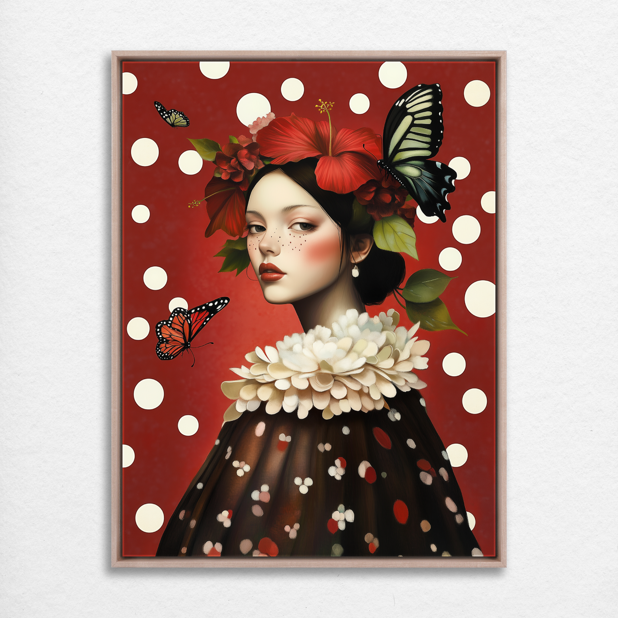 D0168-butterfly-princess-hand-painted-wall-art_62_3x4-vertical-frame-natural.psd