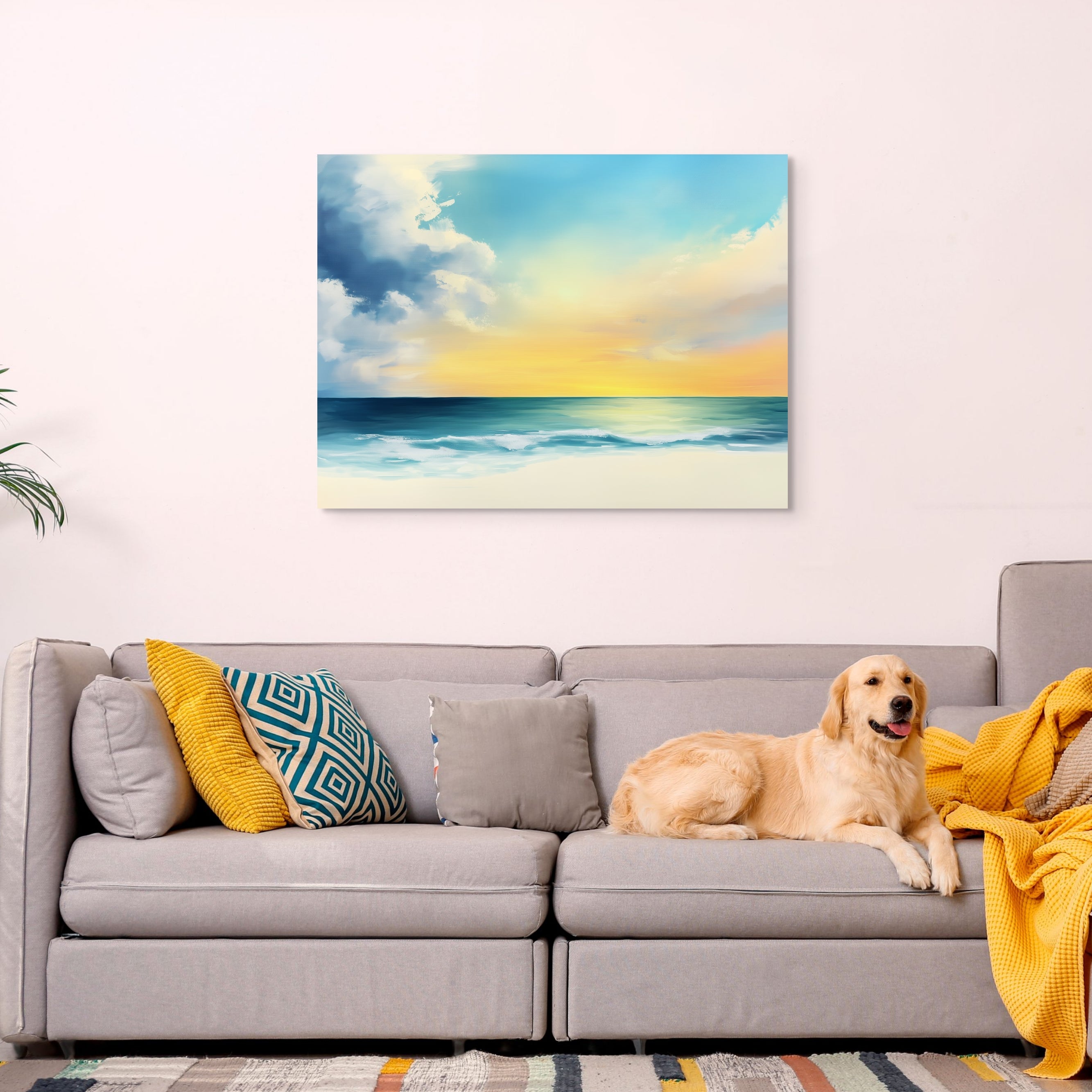 D0173-sunny-beaches-hand-painted-wall-art-living-room-image