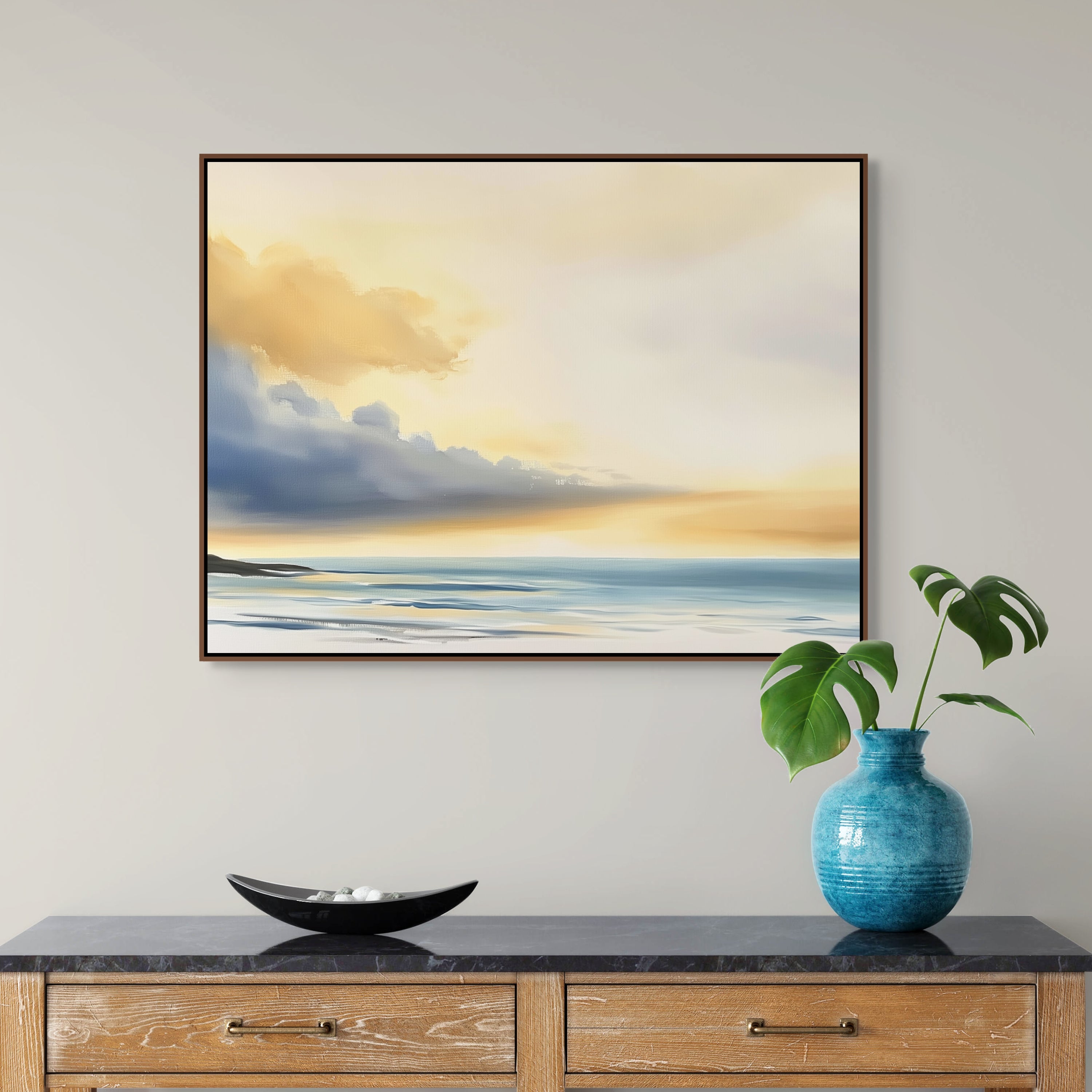 D0174-before-the-rain-hand-painted-wall-art-hallway-room-image-room-f-walnut