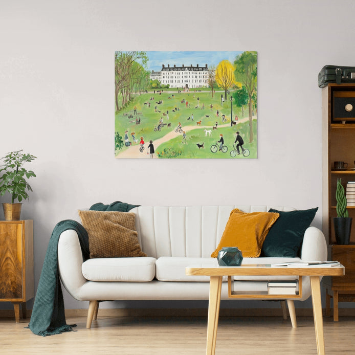 D0175-a-day-in-the-park-hand-painted-wall-art-living-room-image-room-f-wrapped