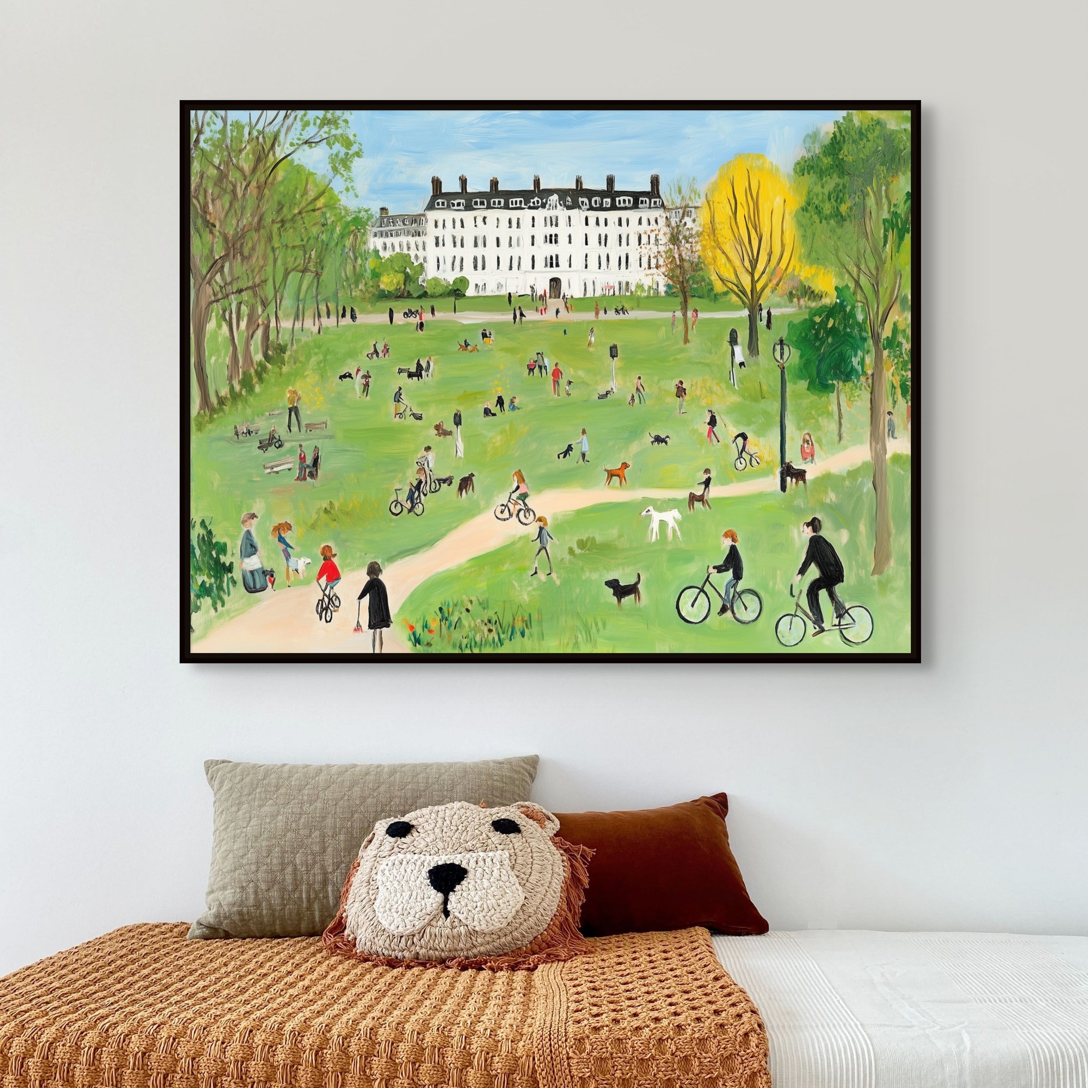 D0175-a-day-in-the-park-hand-painted-wall-art-kids-room-image-room-f-black