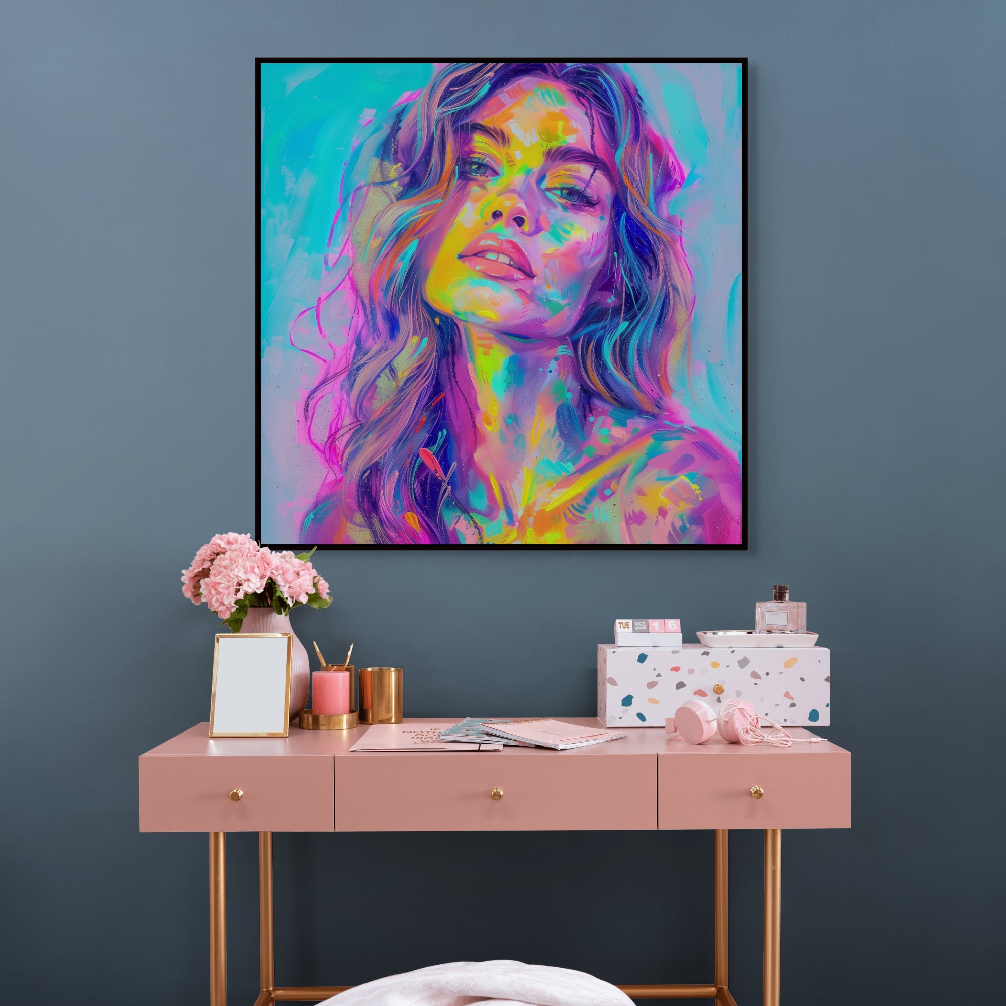 D0178-neon-beauty-hand-painted-wall-art-office-room-image-room-f-black