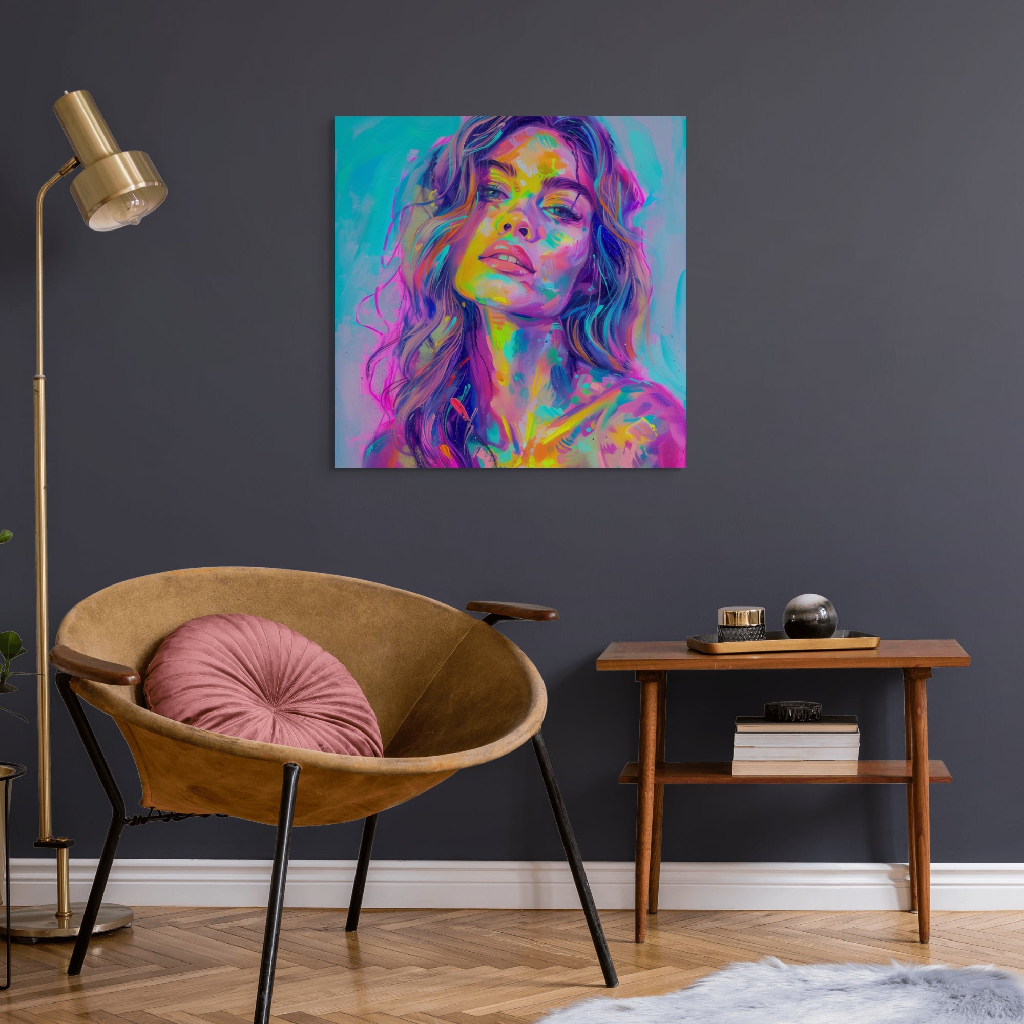 D0178-neon-beauty-hand-painted-wall-art-living-room-image