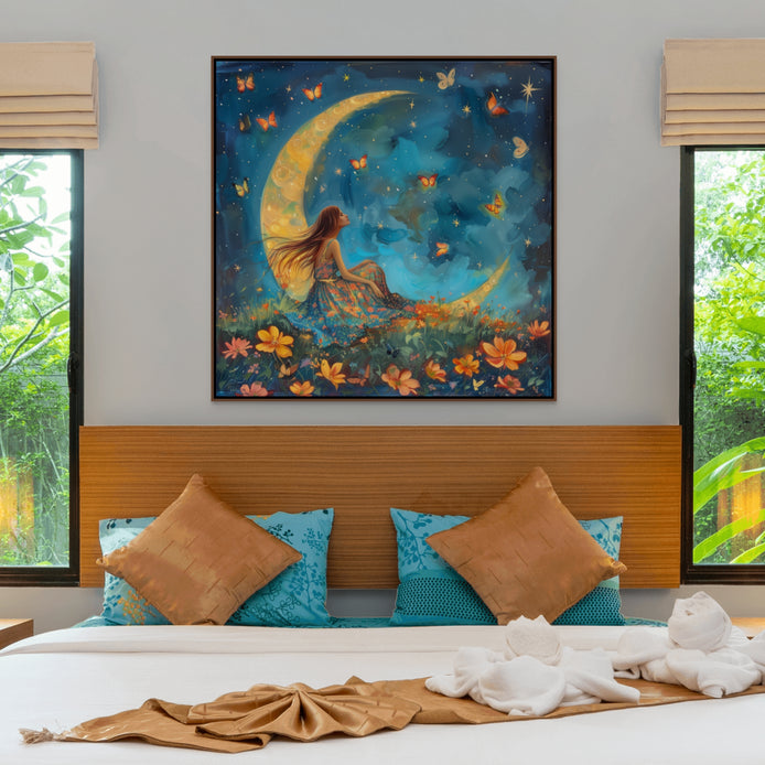 D0179-moonlit-butterfly-garden-hand-painted-wall-art-bed-room-image-room-f-walnut
