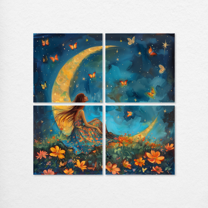 Moonlit Butterfly Garden